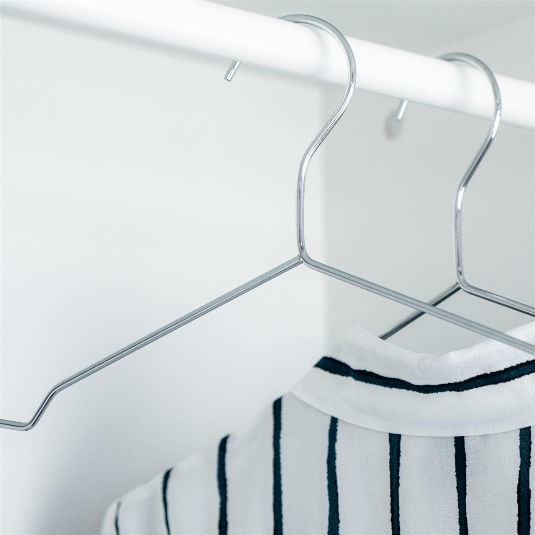 Details about 1 Metal Wire Coat Hanger Clothes Suit Trouser Hangers Bar Notches Chrome Details about 1 Metal Wire Coat Hanger Clothes Suit Trouser Hangers Bar Notches Chrome