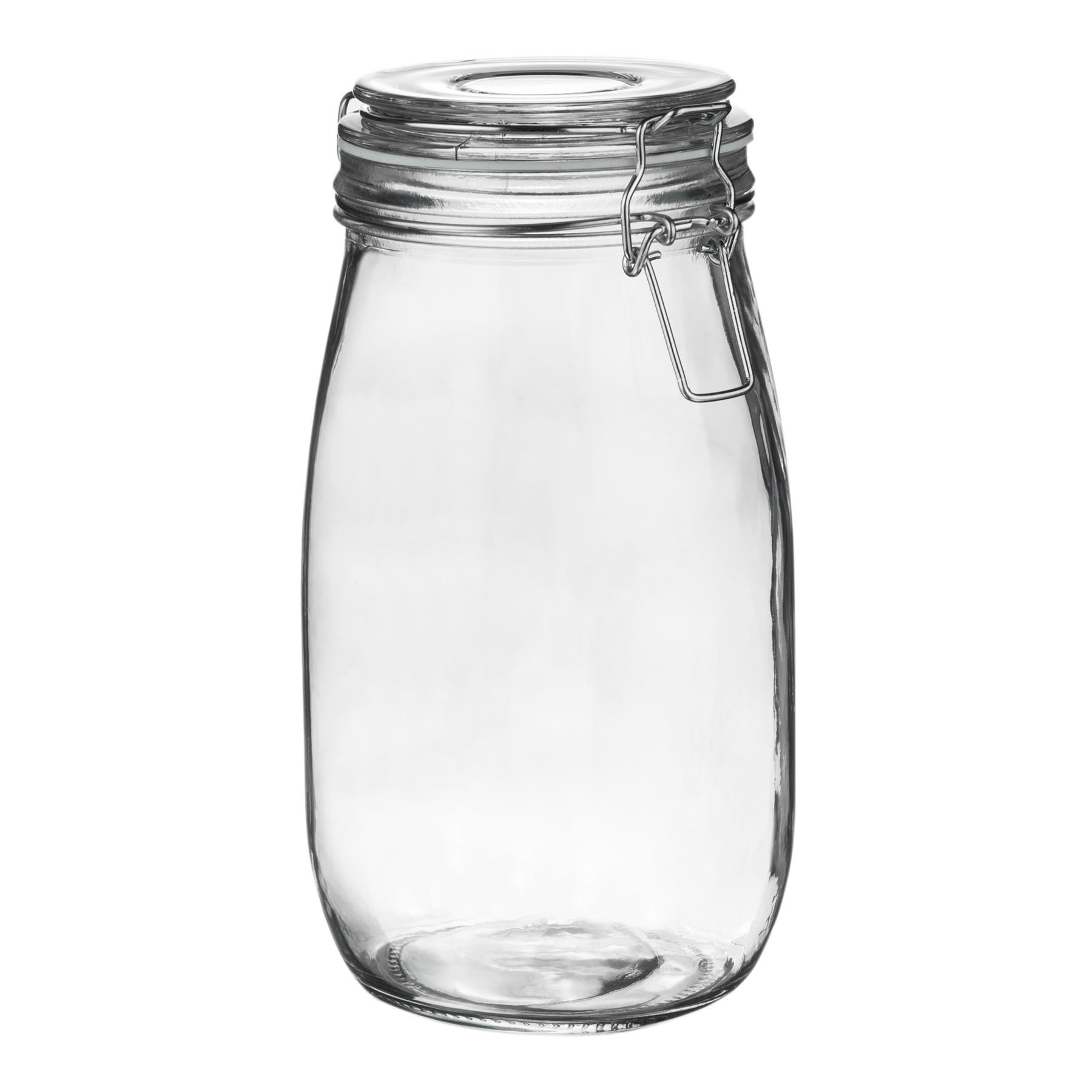 Glass Storage Jars Airtight Clip Top Lid Food Preserve Preserving Jar 1.5L x3 - Picture 24 of 27