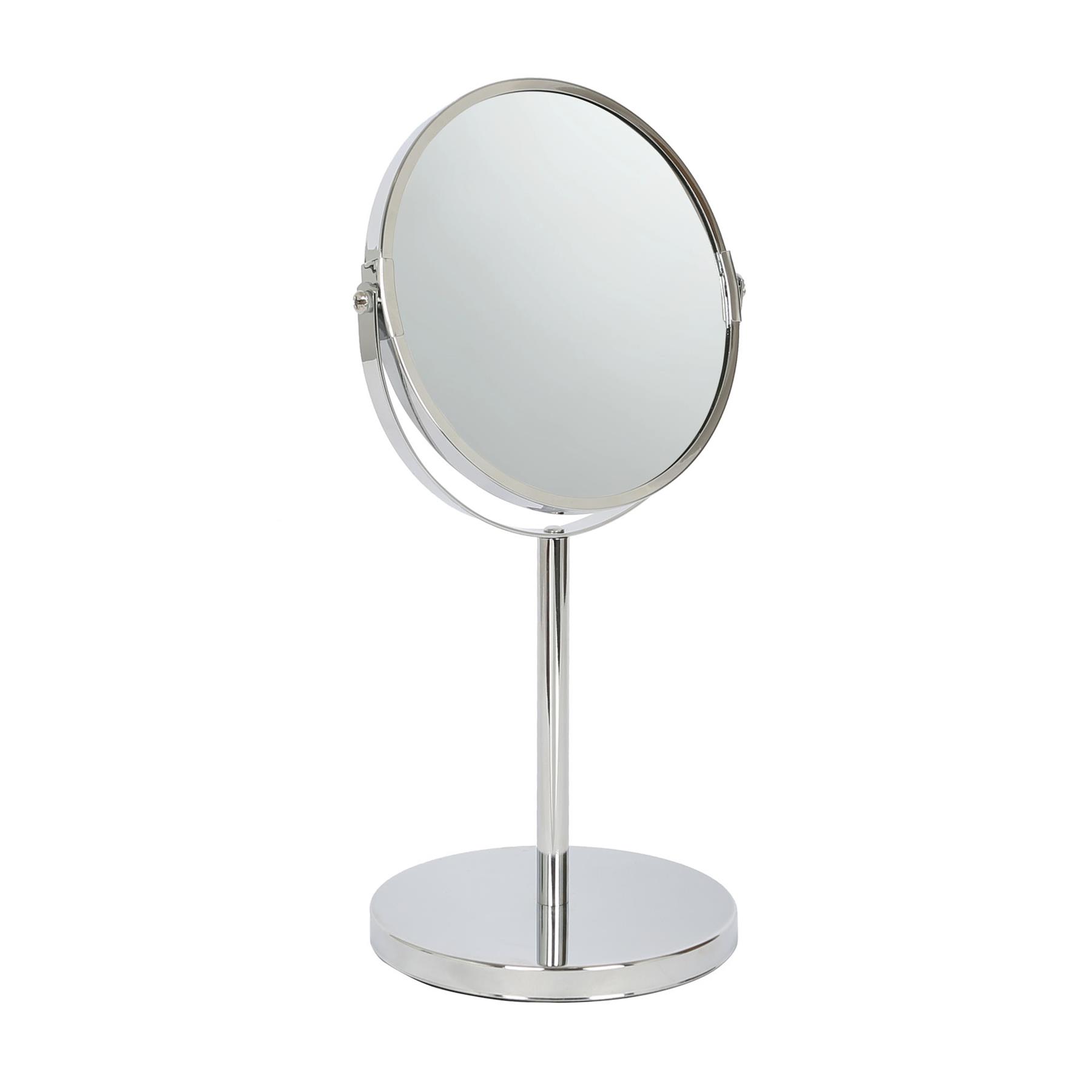 1x Pedestal Mirror 18.5cm x 34.5cm Bathroom Table Makeup Vanity Shaving - Picture 9 of 22