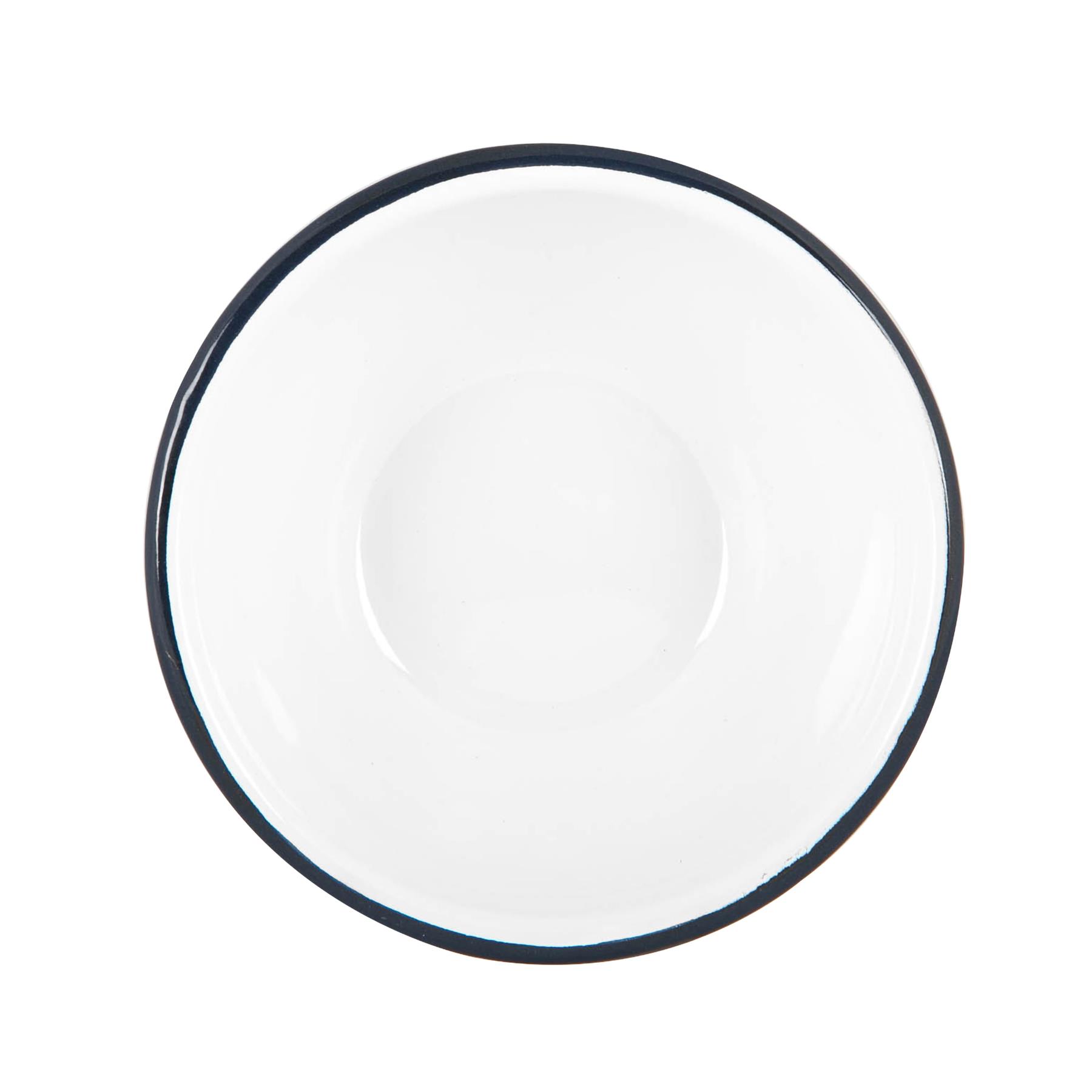 Cuencos de metal esmaltados blancos para el hogar al aire libre camping comedor platos de comida 16 cm - Imagen 22 de 35