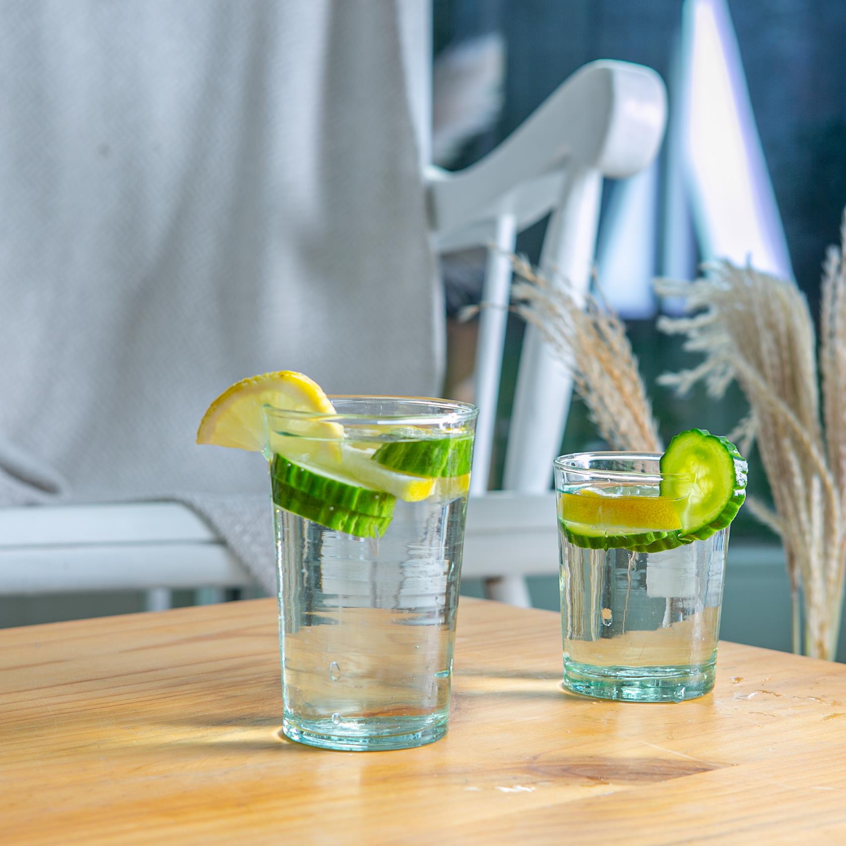 6x Meknes Recycled Glass Tumblers Highball Whisky Water Drinking Glasses - Picture 10 of 13