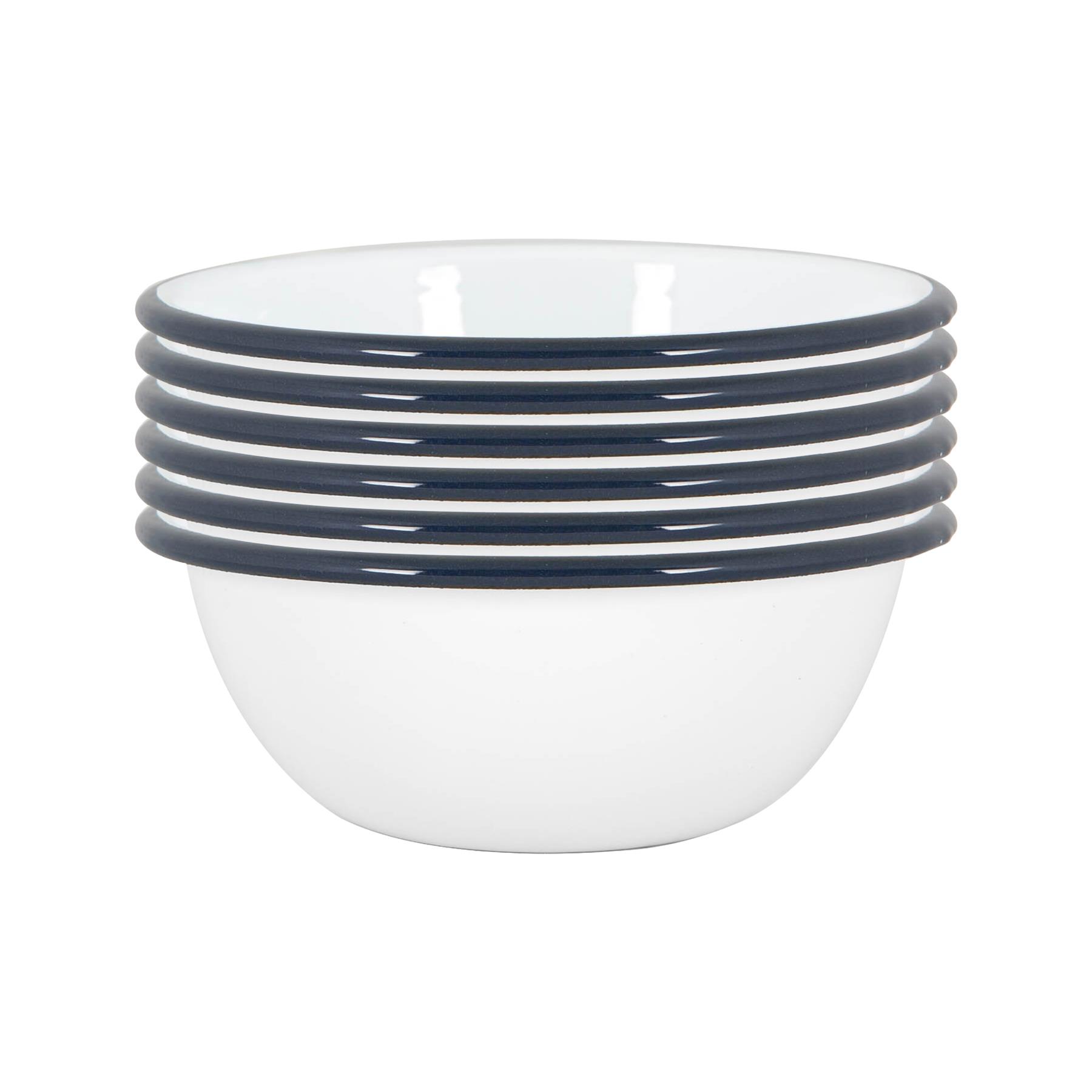 Cuencos de metal esmaltados blancos para el hogar al aire libre camping comedor platos de comida 16 cm - Imagen 21 de 35