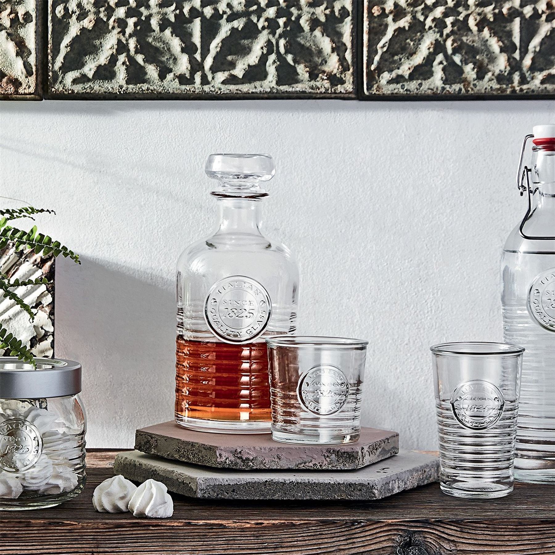 Bormioli Rocco Officina Whisky Decanter (1000ml) & Set of 6 Glasses