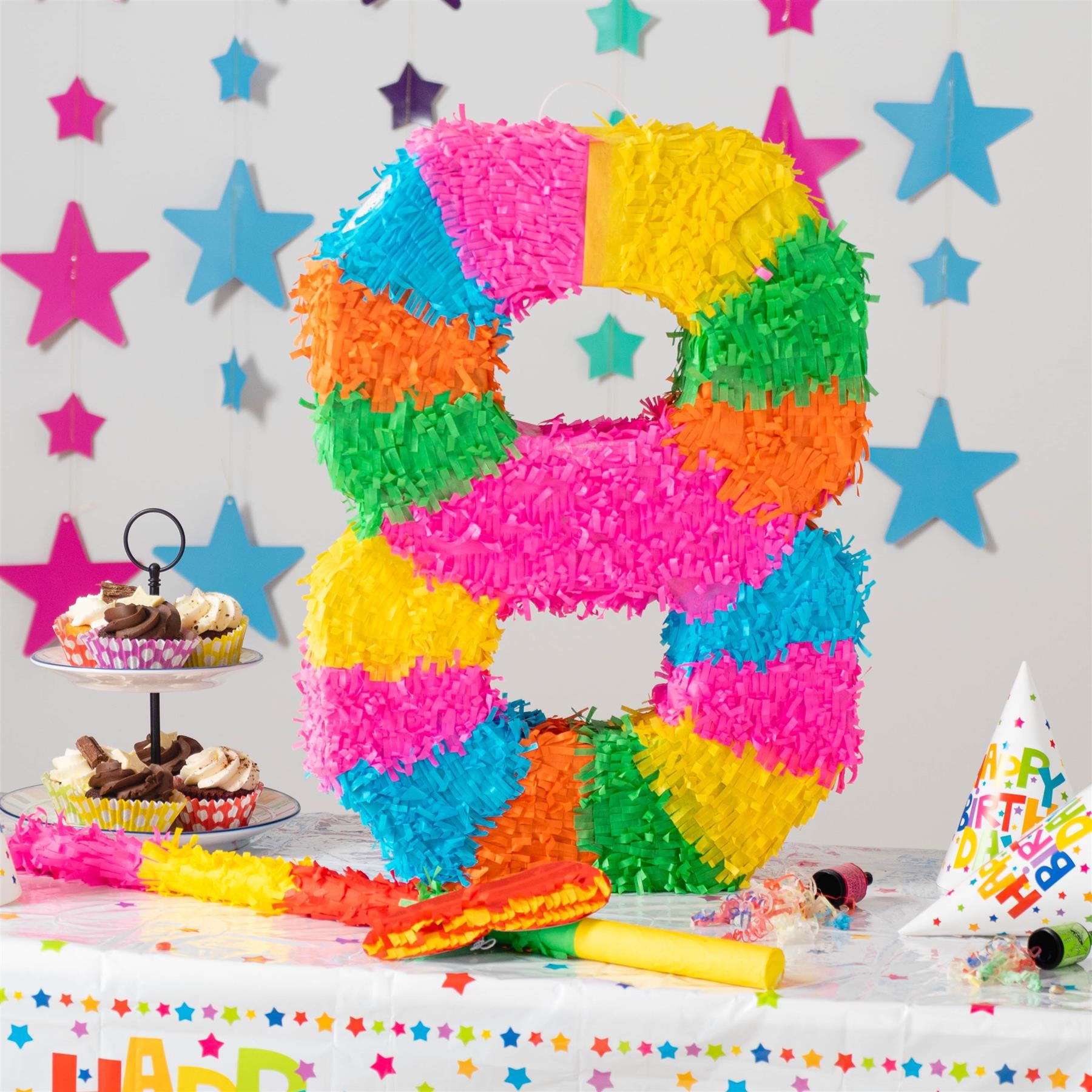 Party Pinatas Set with Stick & Blindfold Pink Stick Birthday Party Game - Picture 58 of 148