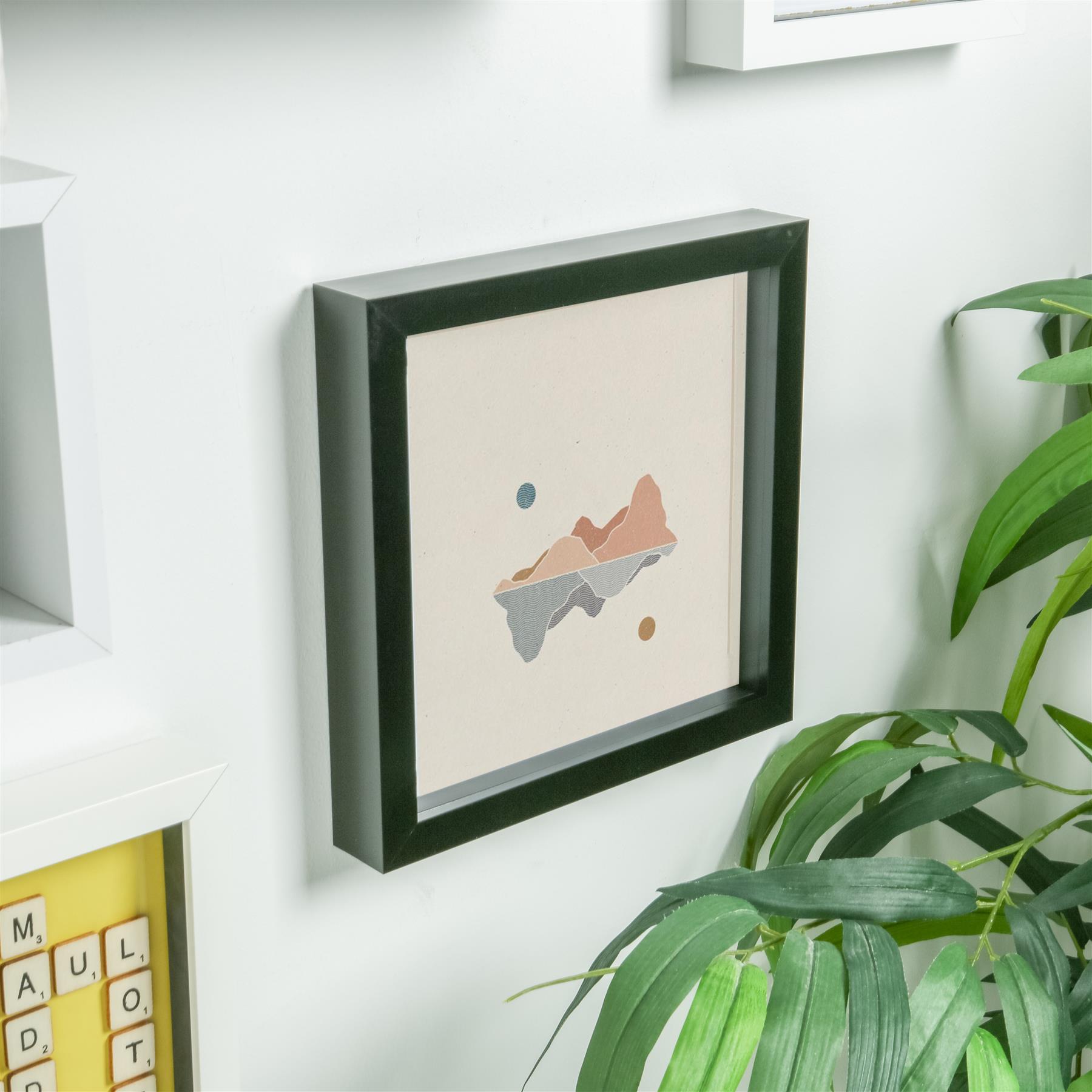 Box Picture Frame Deep 3D Photo Display 8x8 Inch Square Standing