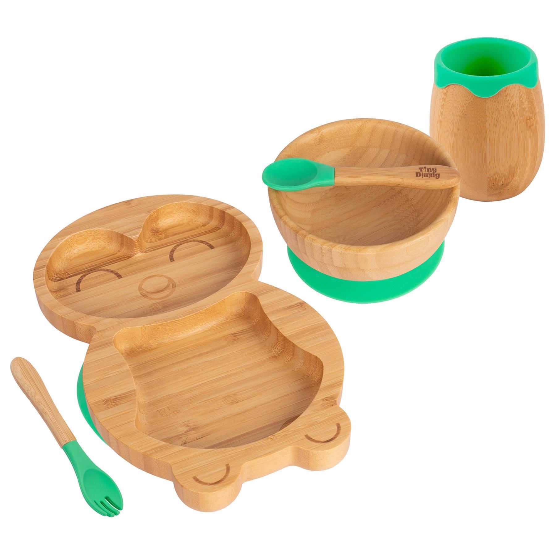 5pc Tiny Dining Bambus-Pinguin-Baby-Entwöhnungsset Fütterung Saugnapf - Bild 30 von 92