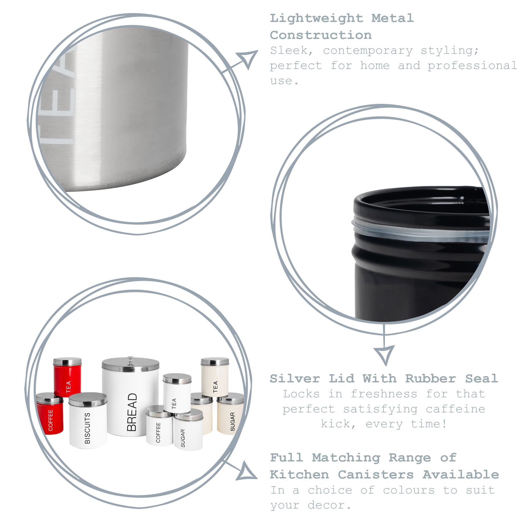 Thé Café Sucre Canister Set Noir JARRE avec cristal swarovski elements