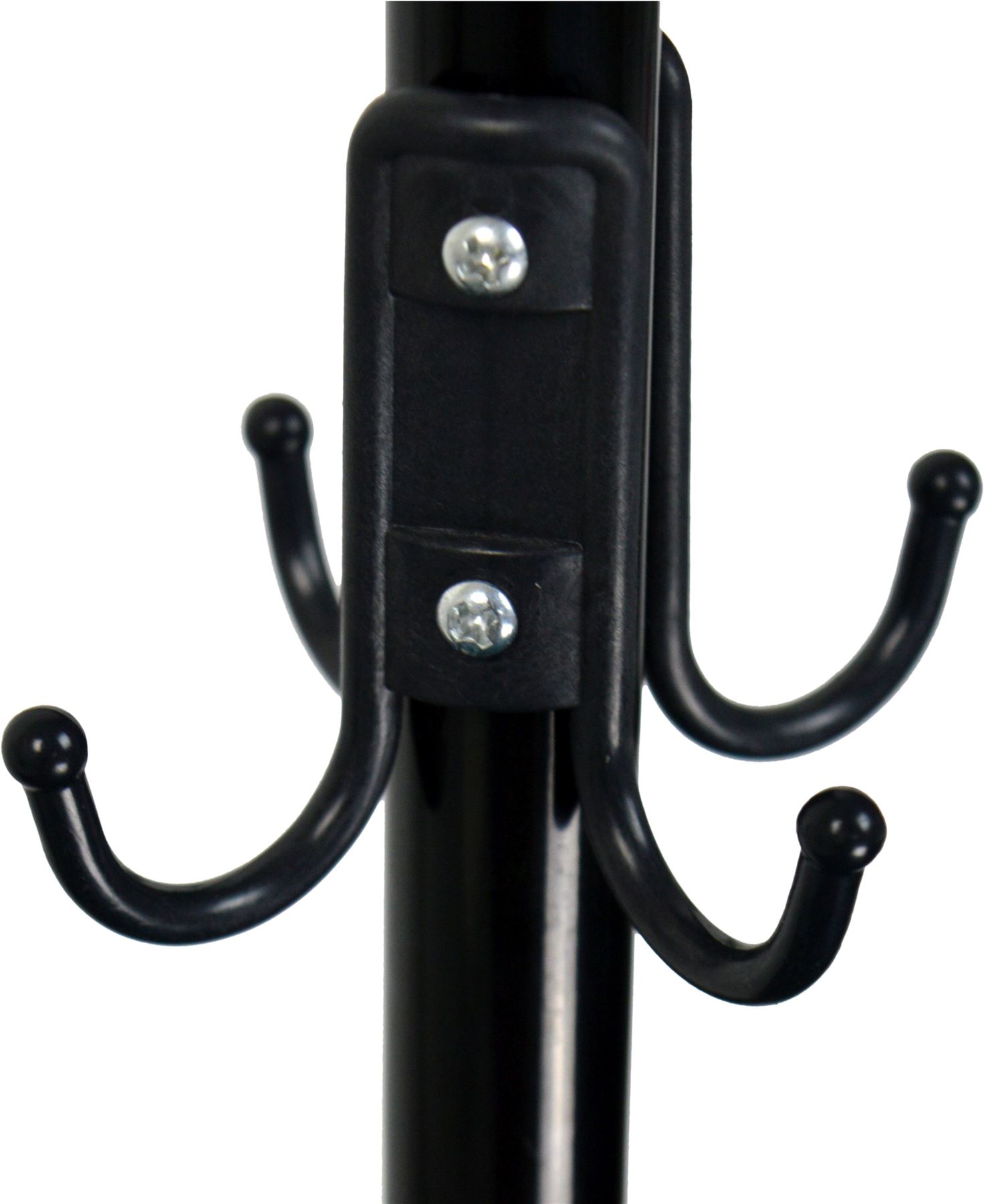 12 Hook Coat Stand Rack / Hat / Scarf Jacket / Hallway. Freestanding Black eBay