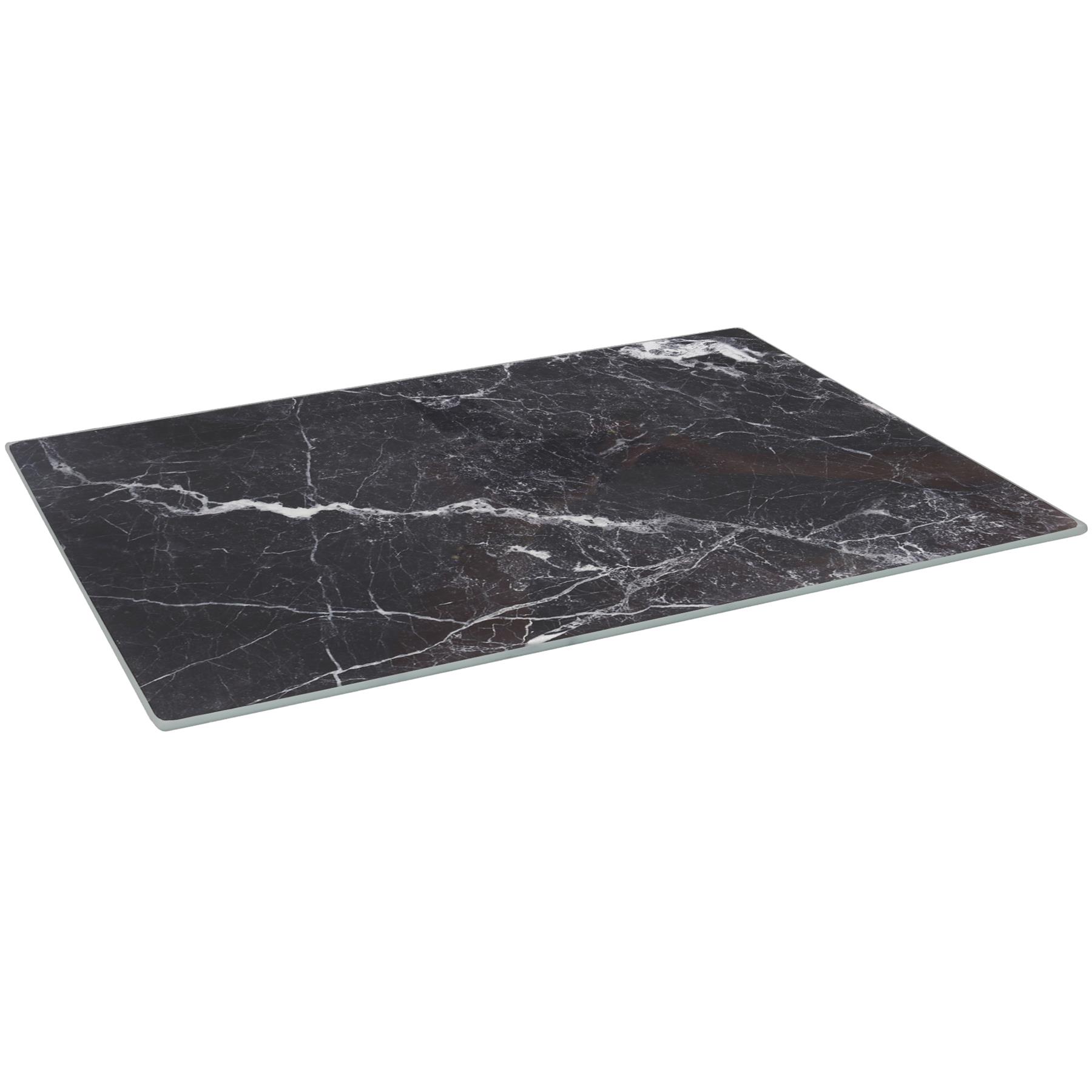 Tabla de cortar rectangular de vidrio 50 cm x 40 cm mármol cocina encimera ahorradora - Imagen 3 de 14