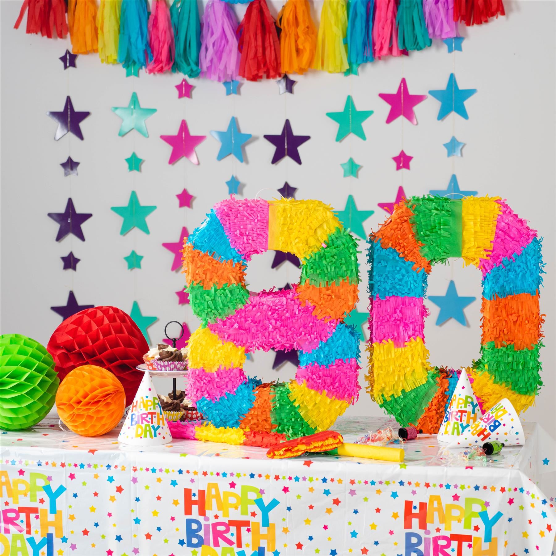 Party Pinatas Set with Stick & Blindfold Pink Stick Birthday Party Game - Picture 133 of 148