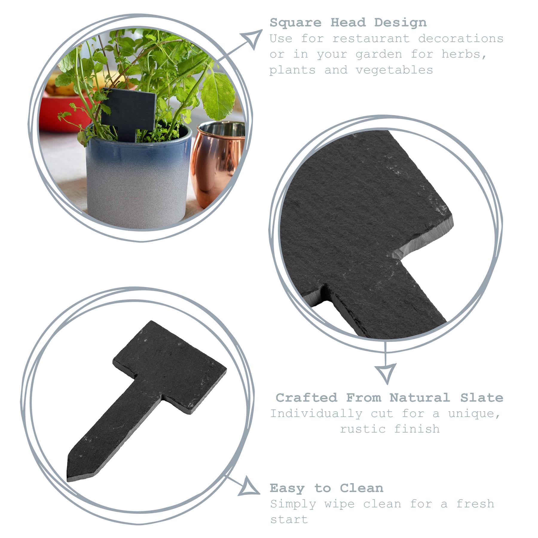 Slate Plant Labels Gardening Planting Pot Blank Rectangular Markers