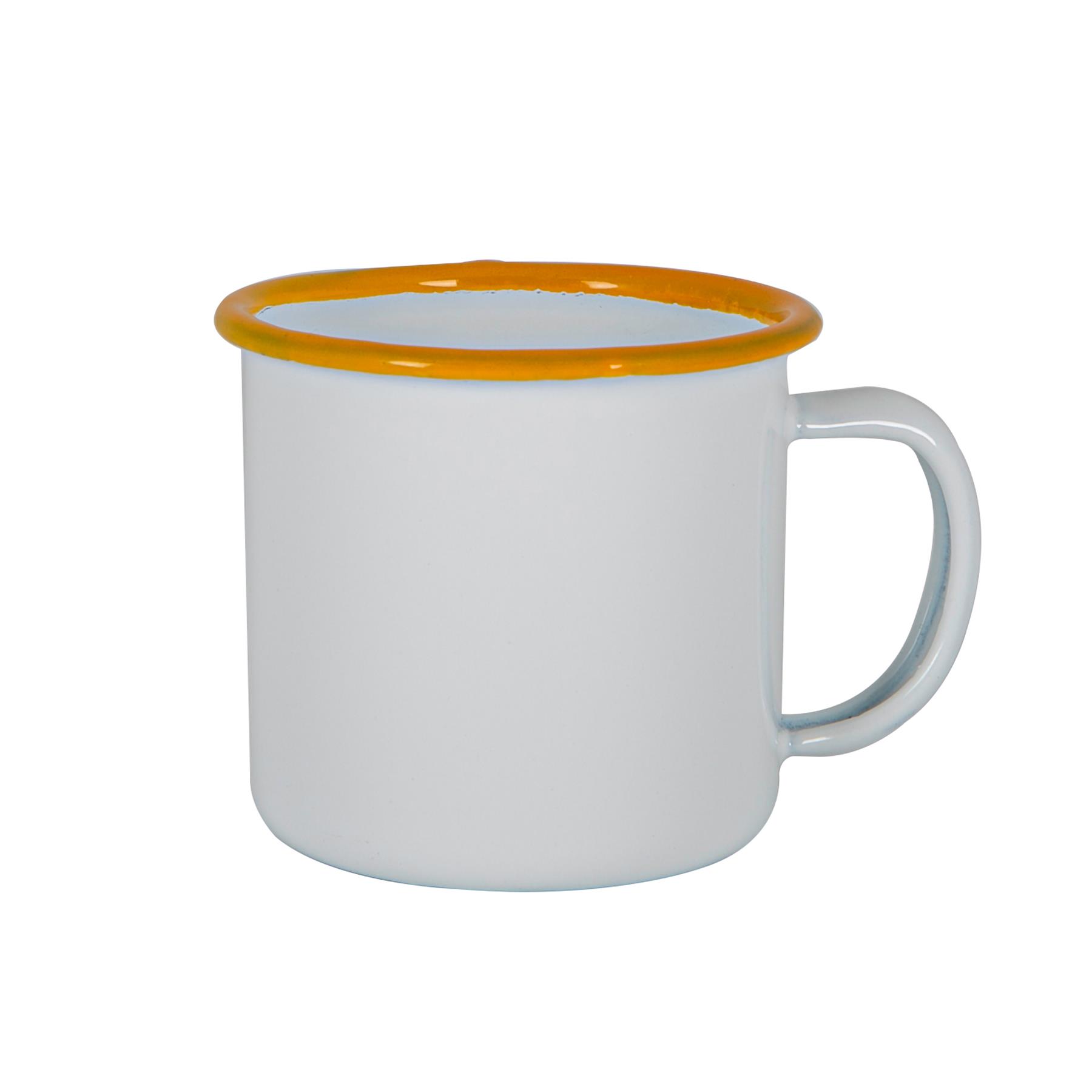 White Enamel Espresso Cups Outdoor Metal Camping Coffee Hot Drinks Cups 130ml - Picture 19 of 21