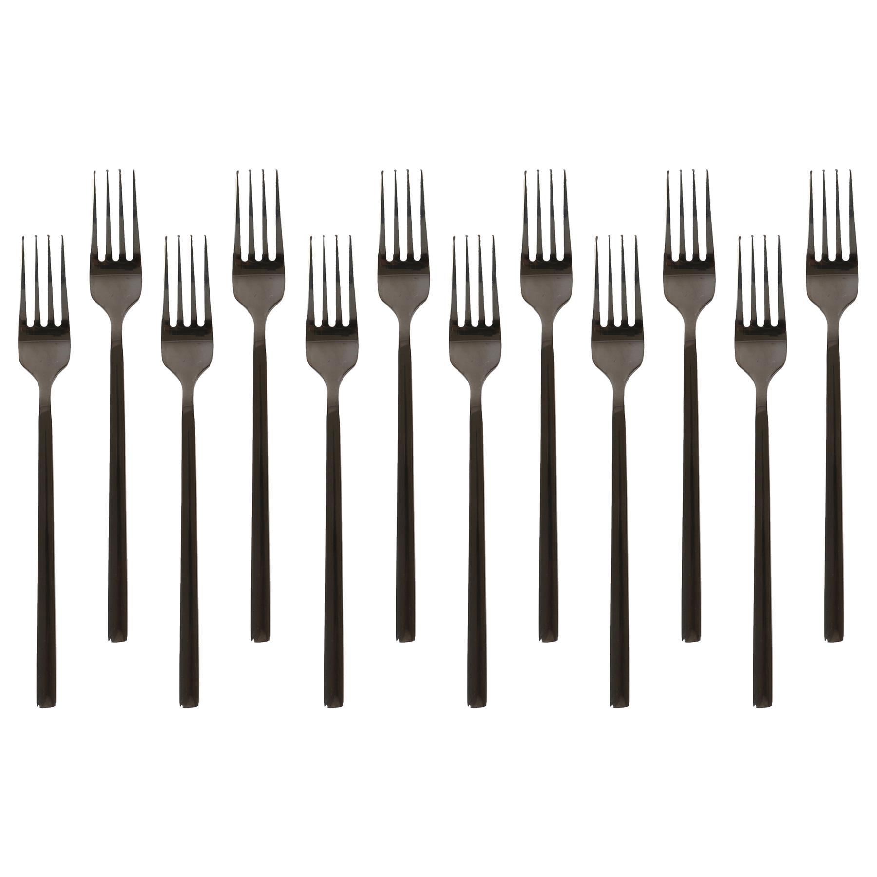 Tenedores de cena de acero inoxidable 19,5 cm duraderos cocina comedor postre juego de cubiertos - Imagen 3 de 38