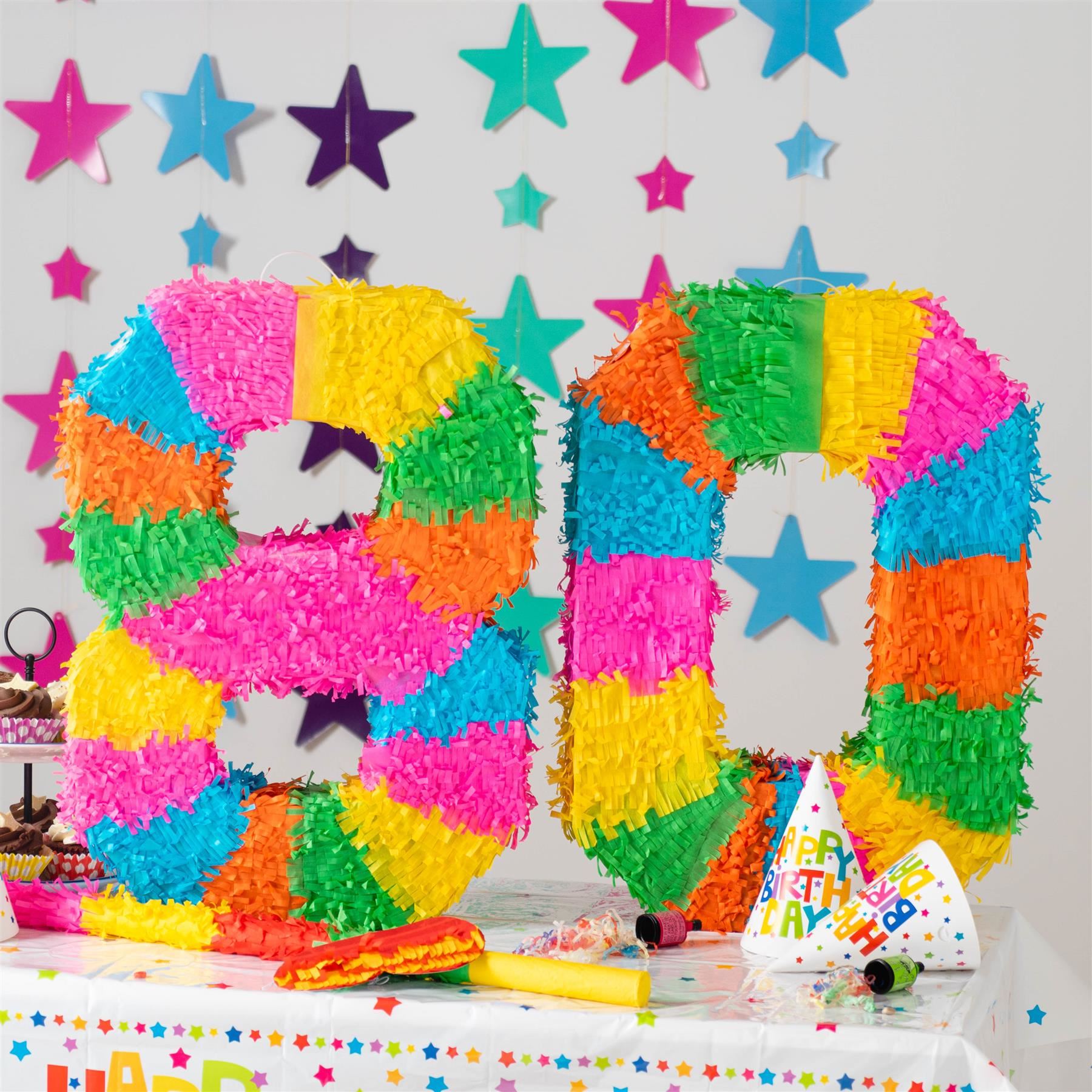 Party Pinatas Set with Stick & Blindfold Pink Stick Birthday Party Game - Picture 134 of 148