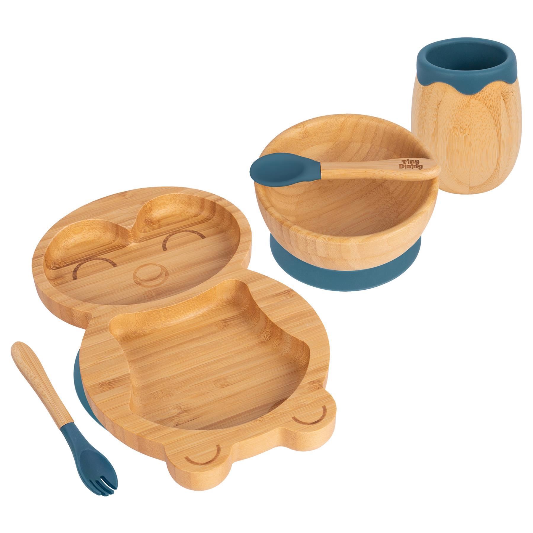 5pc Tiny Dining Bambus-Pinguin-Baby-Entwöhnungsset Fütterung Saugnapf - Bild 37 von 92
