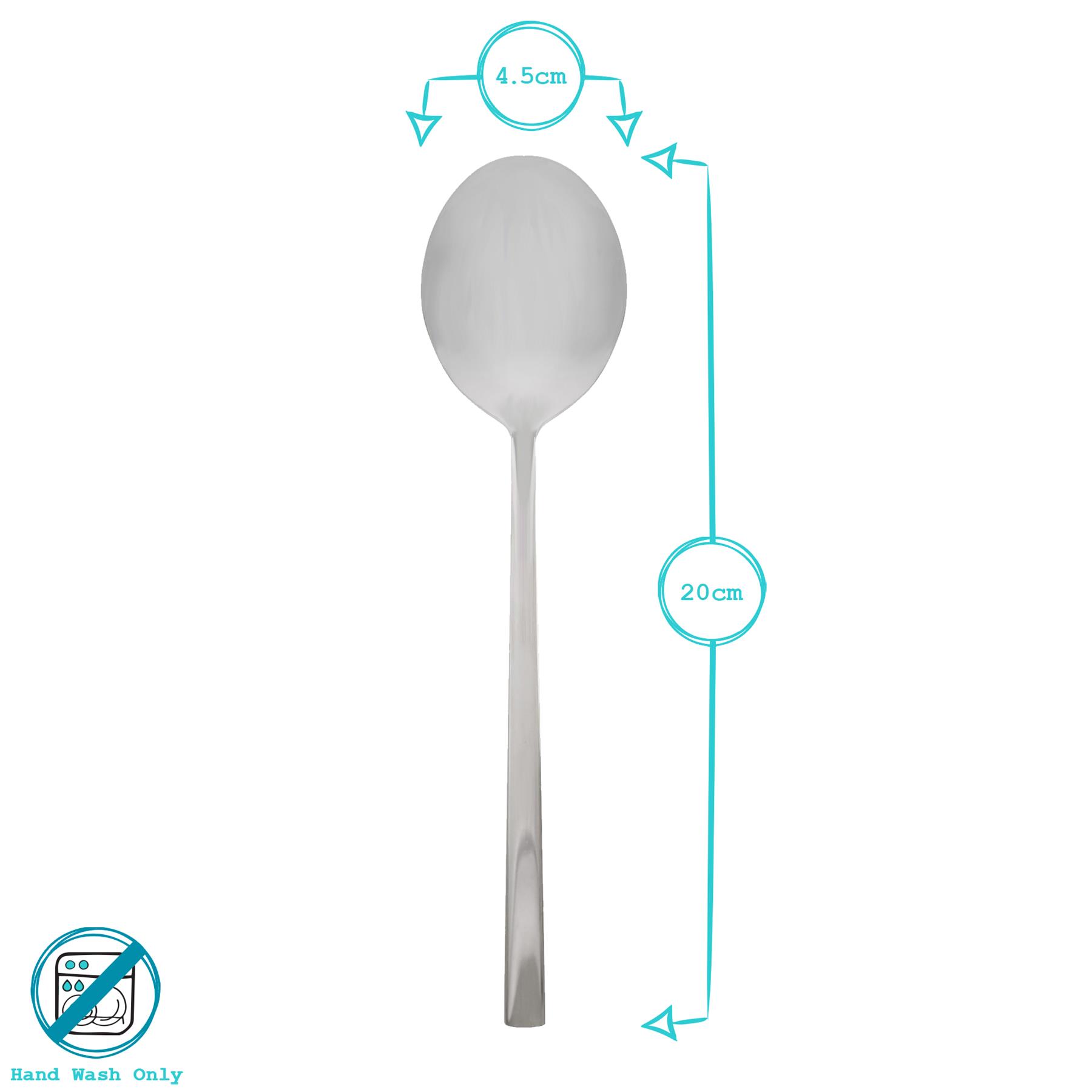 Edelstahl Dessertlöffel 20 cm Esszimmer Küche Abendessen Suppe Besteck Set - Bild 25 von 38