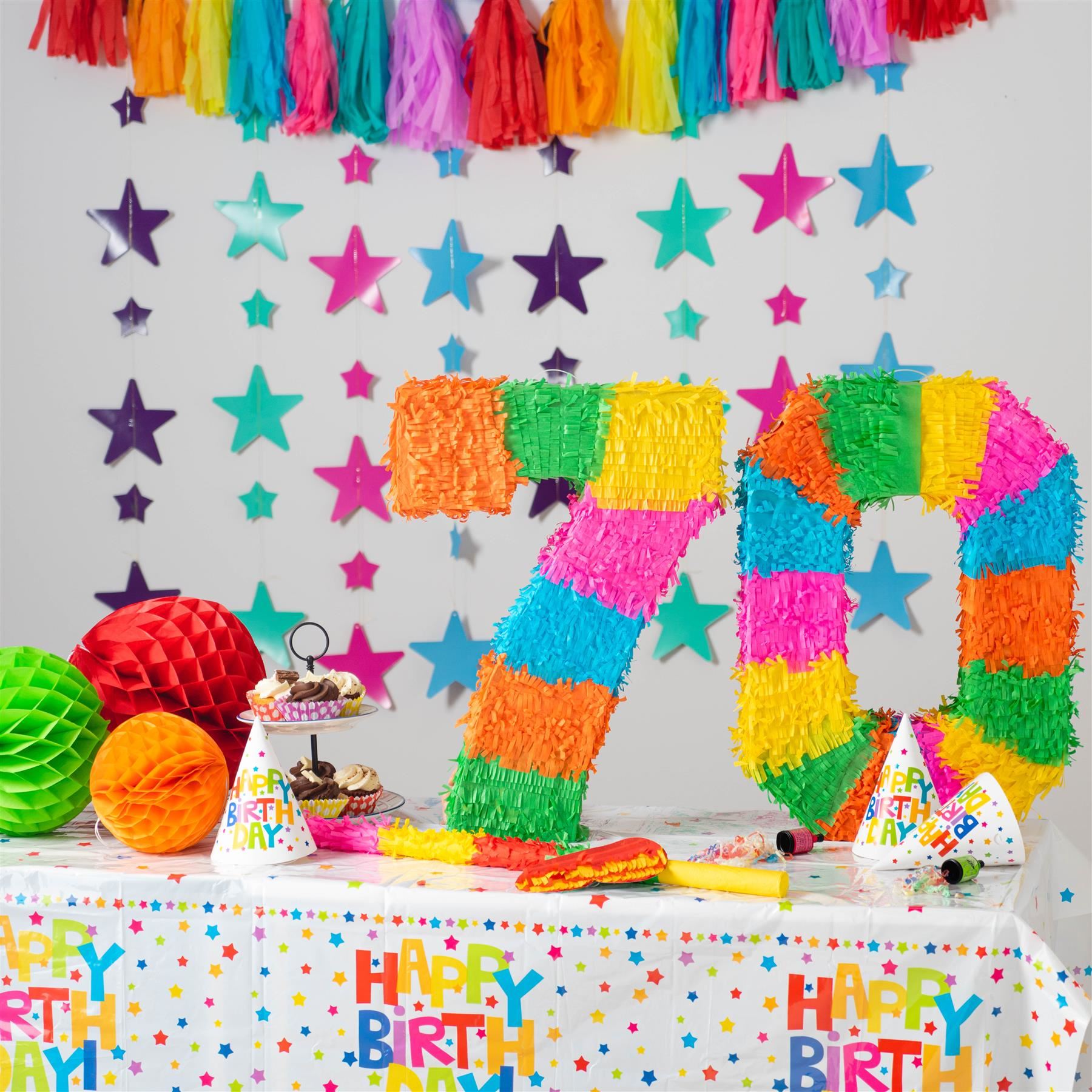 Party Pinatas Set with Stick & Blindfold Pink Stick Birthday Party Game - Picture 127 of 148