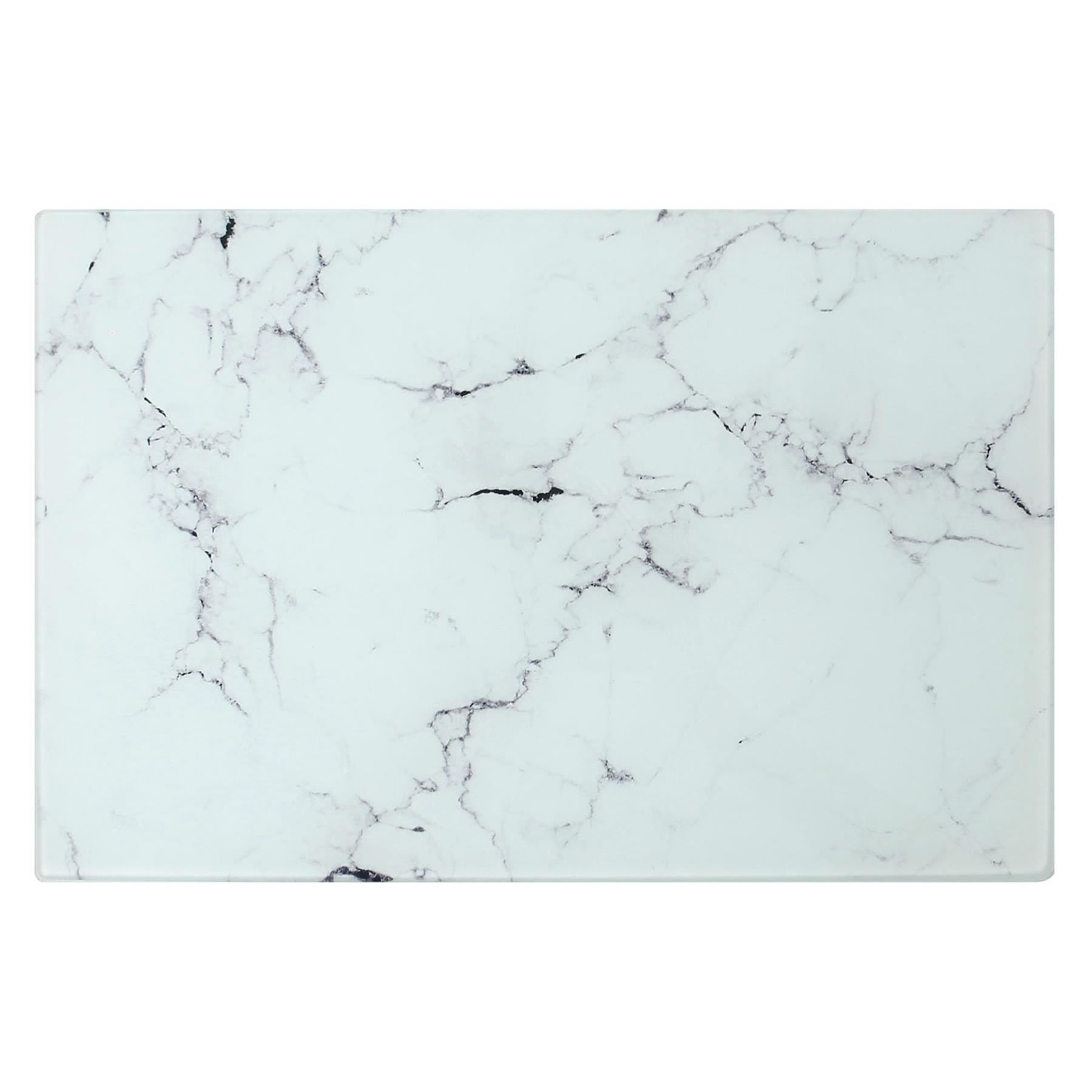 Tabla de cortar rectangular de vidrio 50 cm x 40 cm mármol cocina encimera ahorradora - Imagen 14 de 14