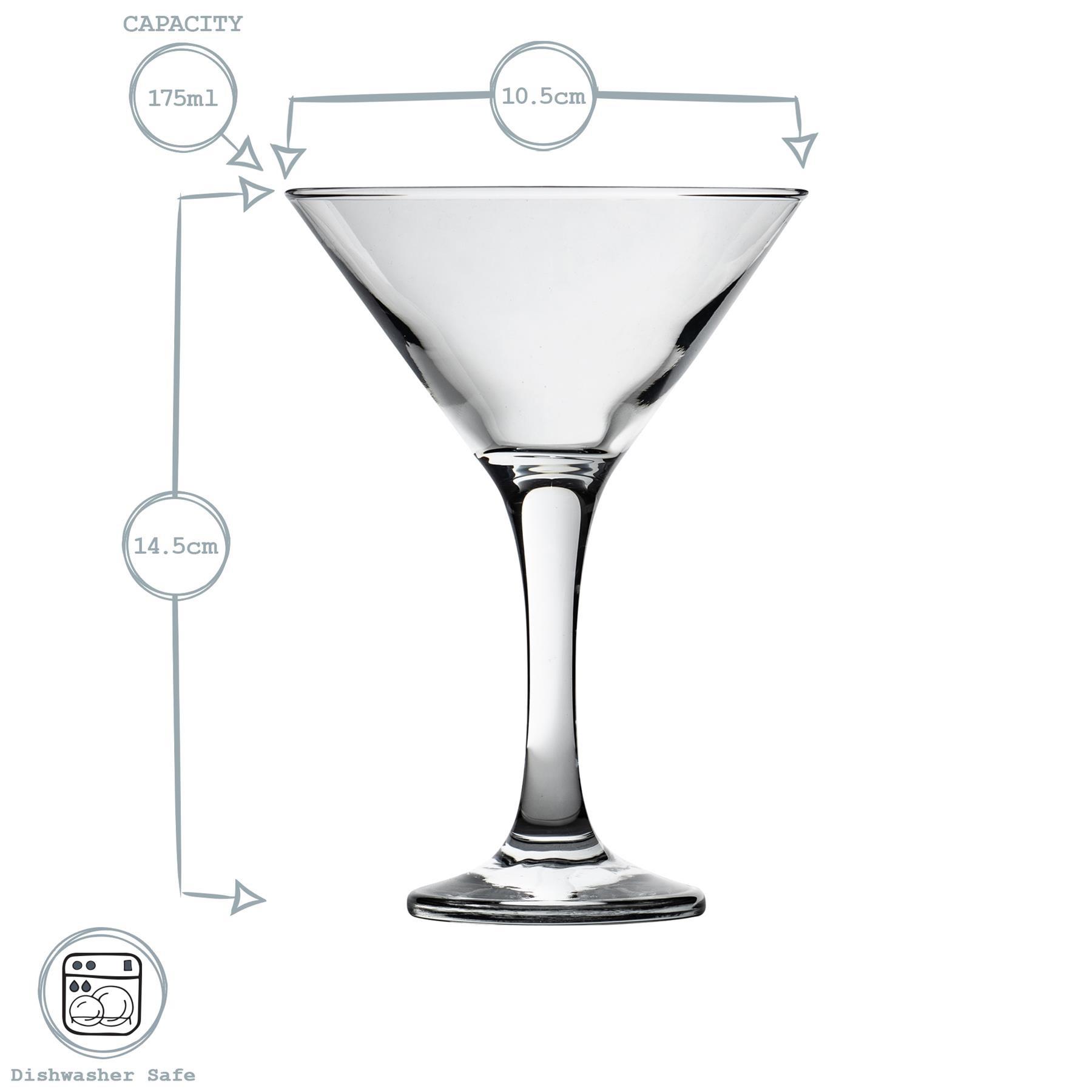 Set 6 Bicchieri Da Cocktail Martini In Vetro - 175 Ml, Confezione Regalo - Foto 5