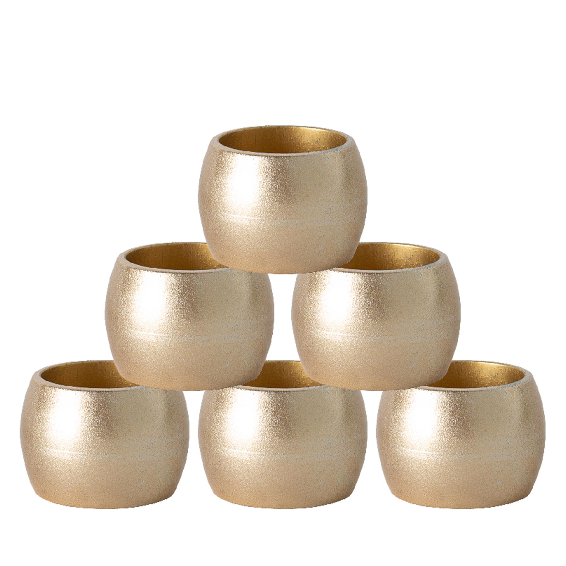Argon Tableware Metallic Napkin Rings - 4.5cm - Pack of 6 - Picture 15 of 19