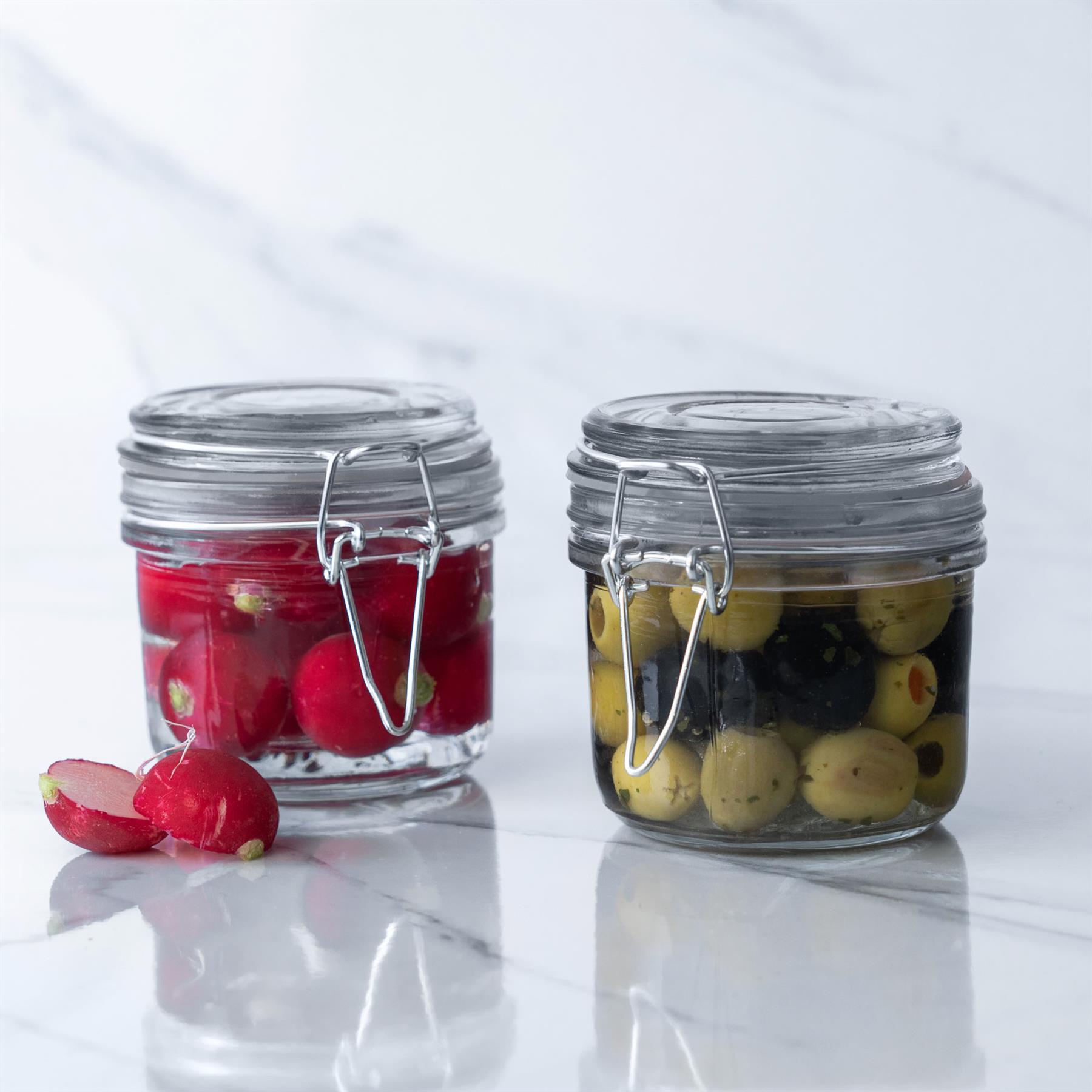 Glass Storage Jars Airtight Clip Top Lid Food Preserve Preserving Jar 200ml x6 - Picture 12 of 27