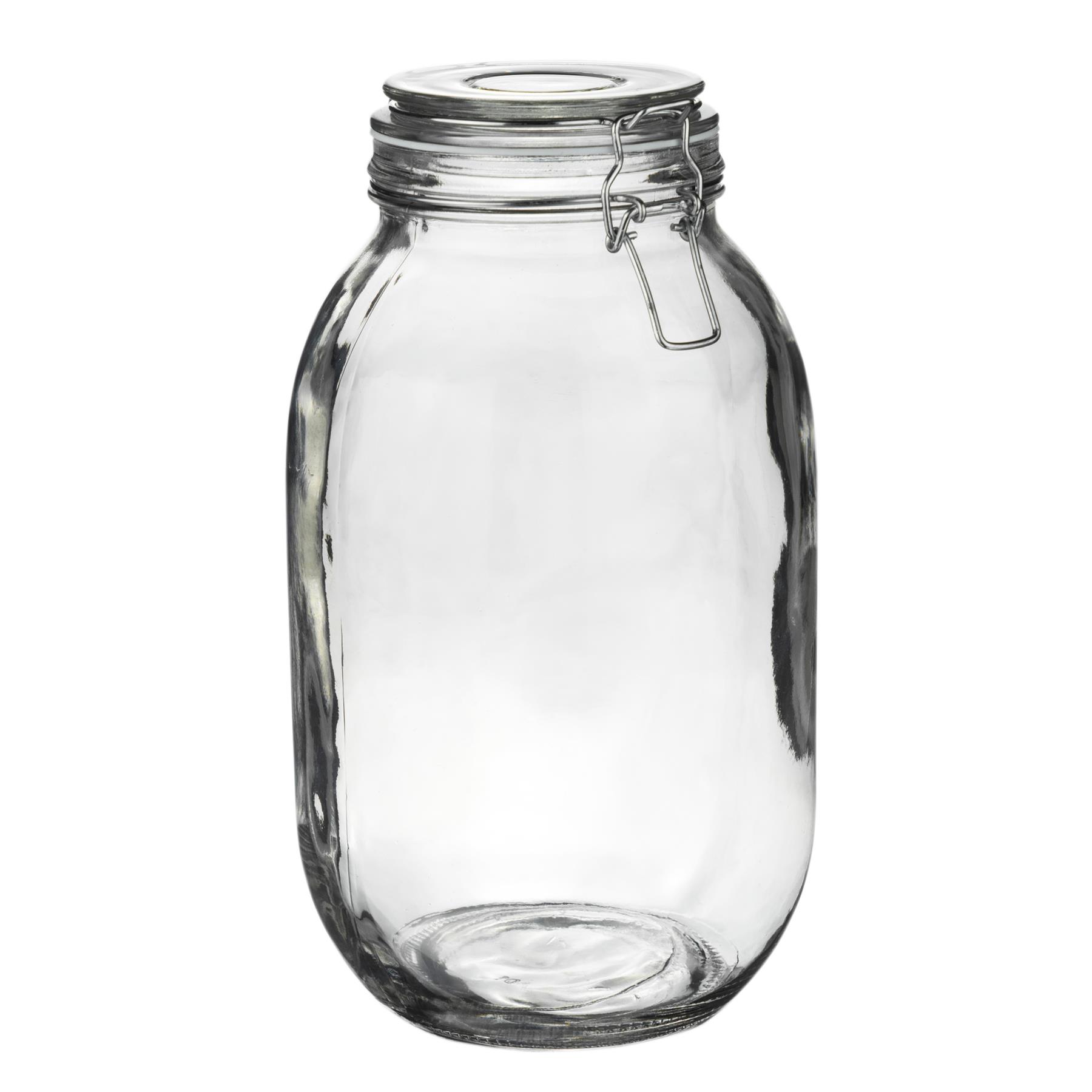 Glass Storage Jars Airtight Clip Top Lid Food Preserve Preserving Jar 3 Litre - Picture 19 of 24