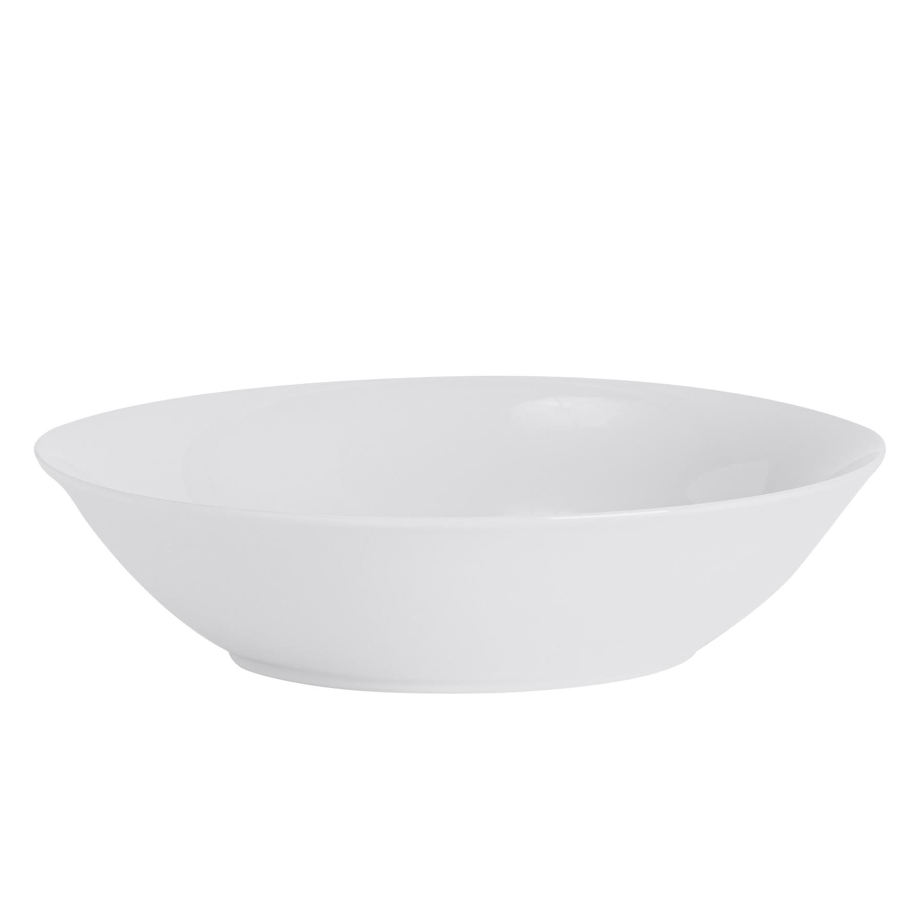 White Pasta Dinner Salad Bowls Wide Rimmed Bowl 253mm (10") x6 eBay