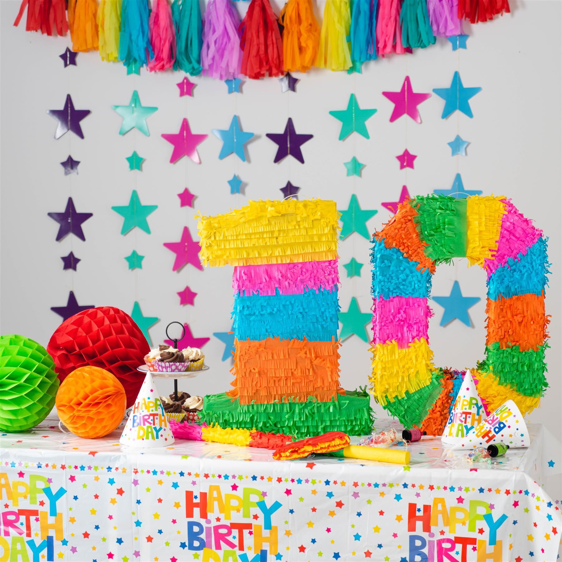 Party Pinatas Set with Stick & Blindfold Pink Stick Birthday Party Game - Picture 147 of 148