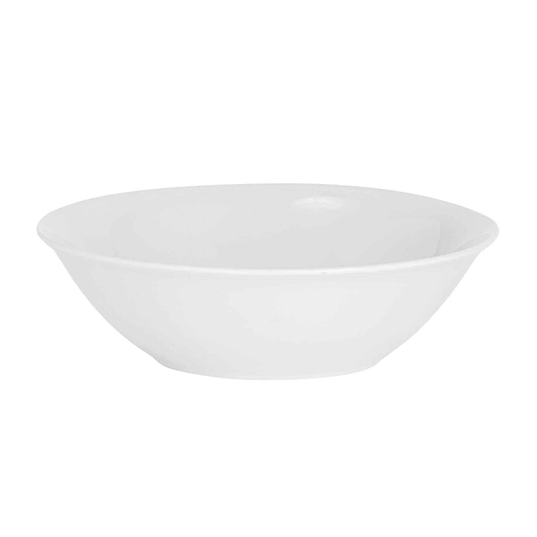 White Soup Pasta Cereal Bowls Wide Rimmed 230mm (9") x6