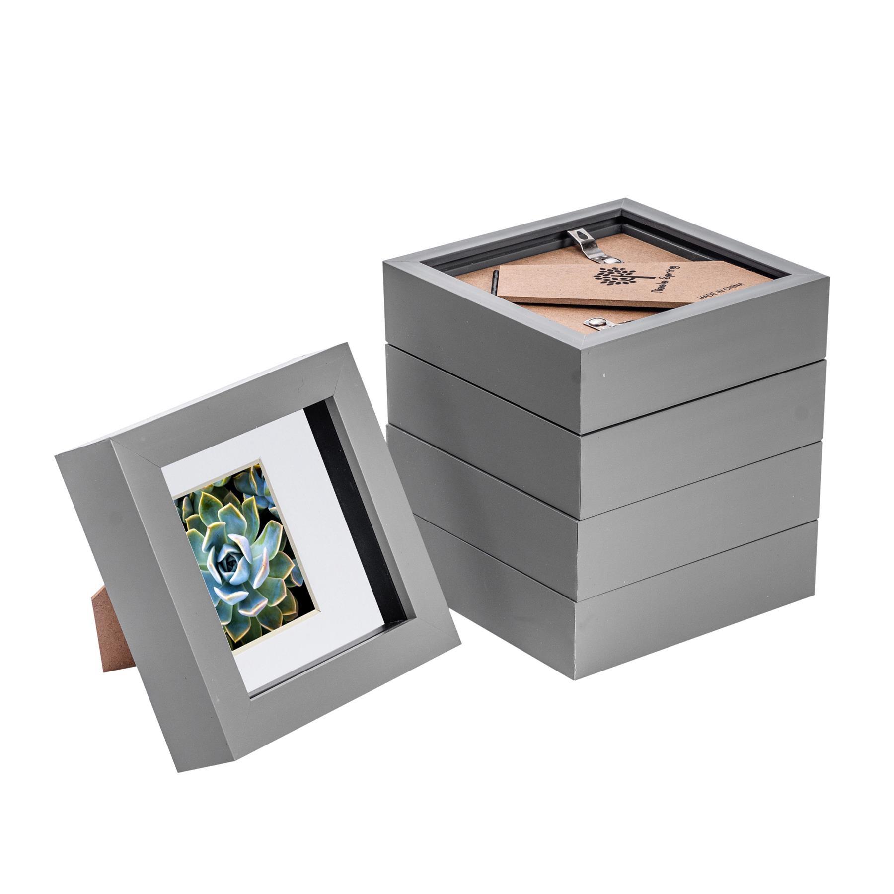 4 x 4 3D Caja Marco Foto Imagen Pantalla Profunda Sombra con 2 x 2 Montaje - Imagen 15 de 35