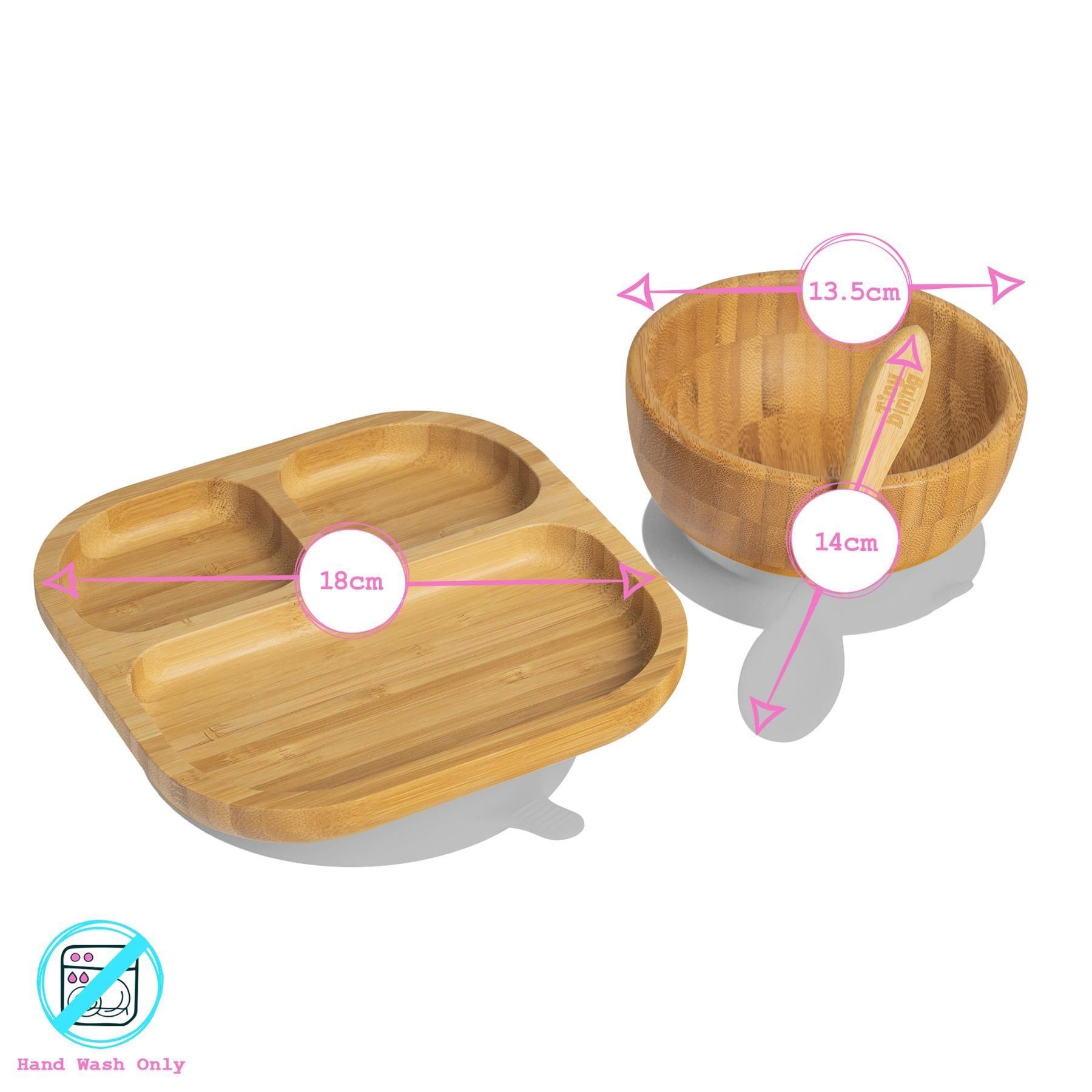 Ensemble Table Bébé Bambou Tiny Dining Set Assiette Et Bol Koala Anti-Aspiration Pour Enfants - Fibre Bambou Naturelle