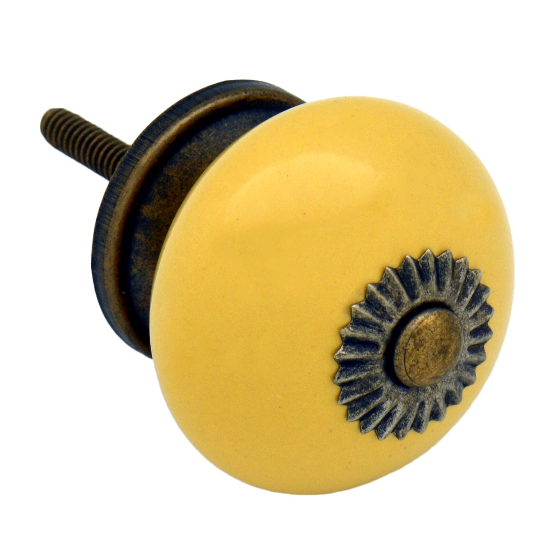 Ceramic Door Knobs Drawer Luxury Handle Set, Yellow x12 5055415999659 eBay