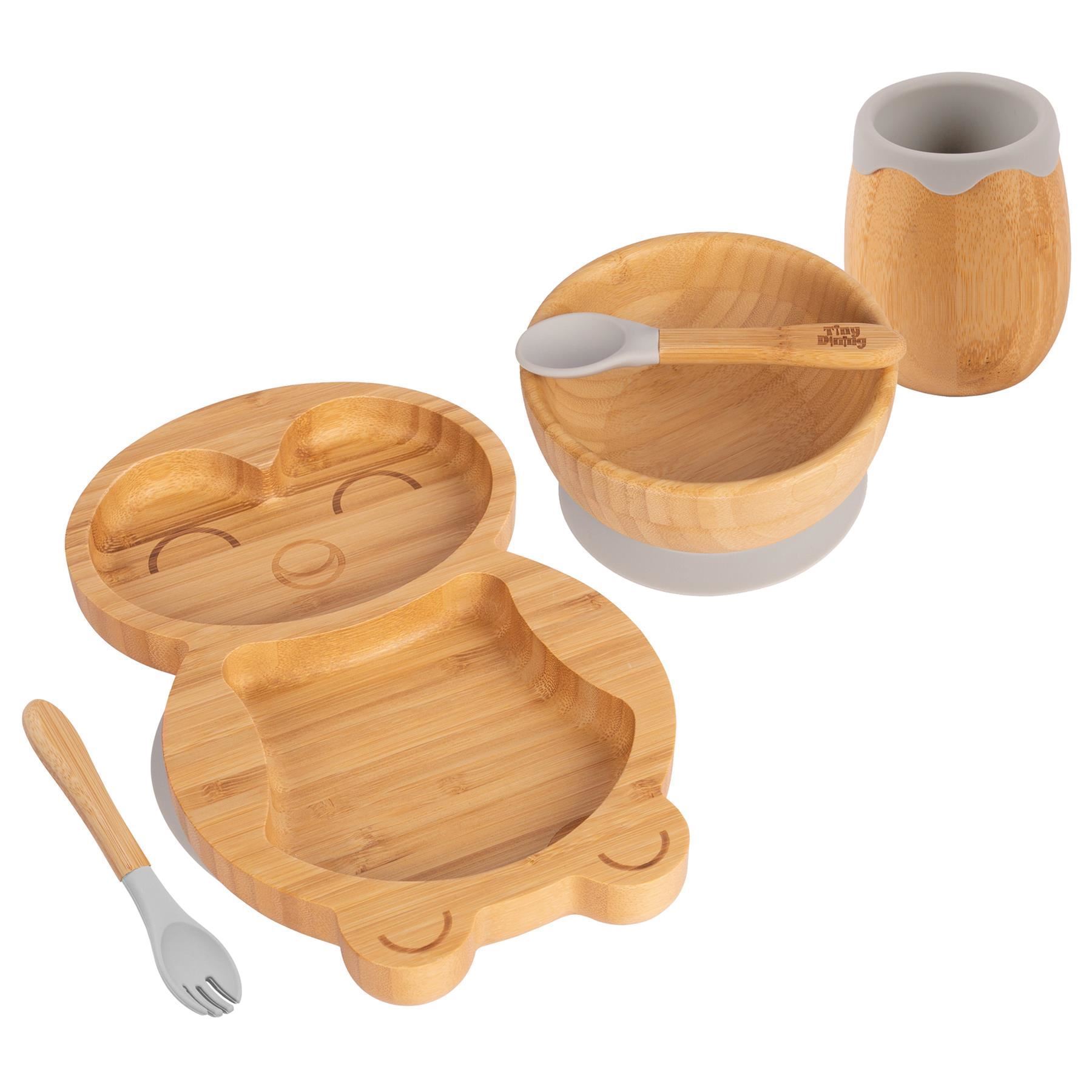 5pc Tiny Dining Bambus-Pinguin-Baby-Entwöhnungsset Fütterung Saugnapf - Bild 23 von 92