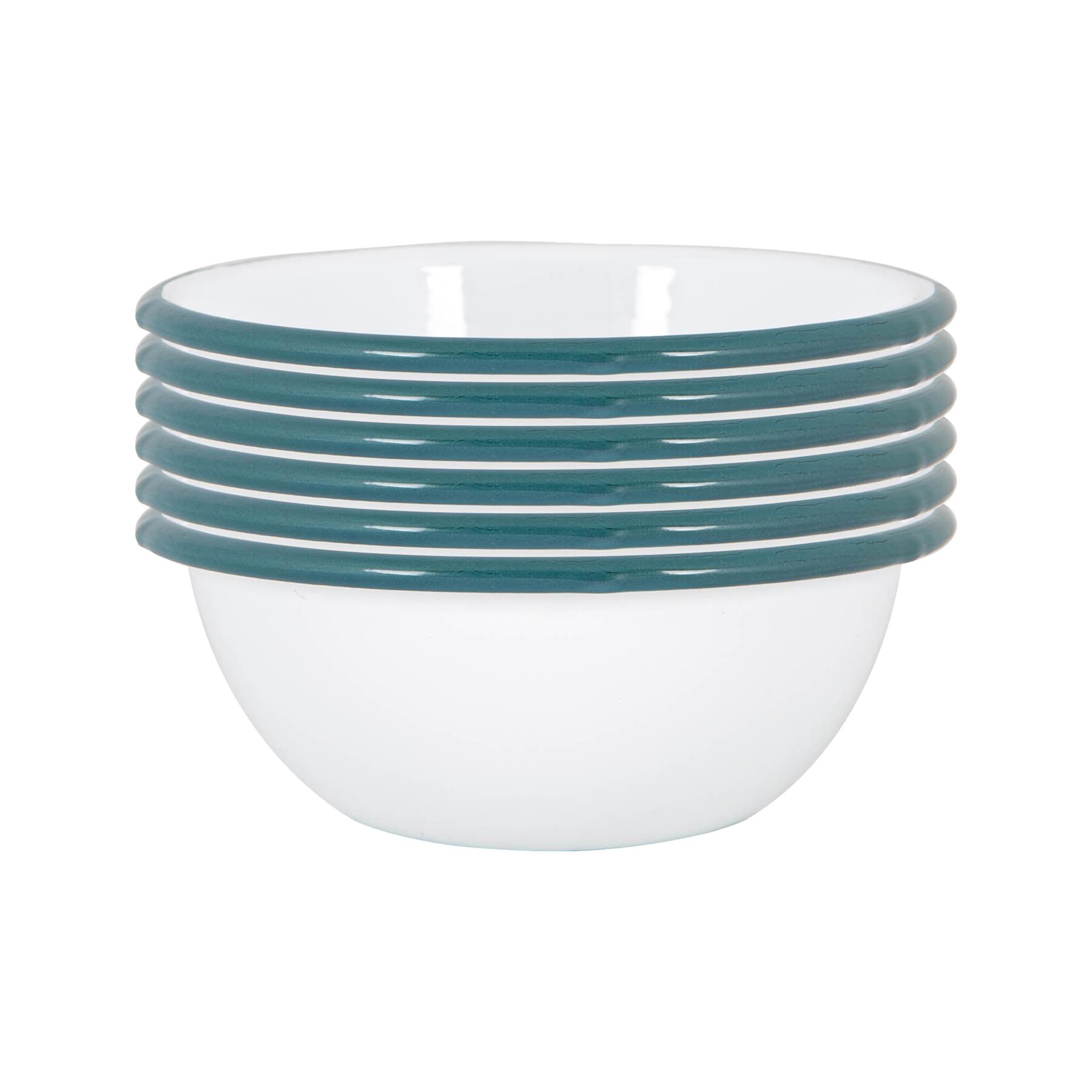 Cuencos de metal esmaltados blancos para el hogar al aire libre camping comedor platos de comida 16 cm - Imagen 10 de 35