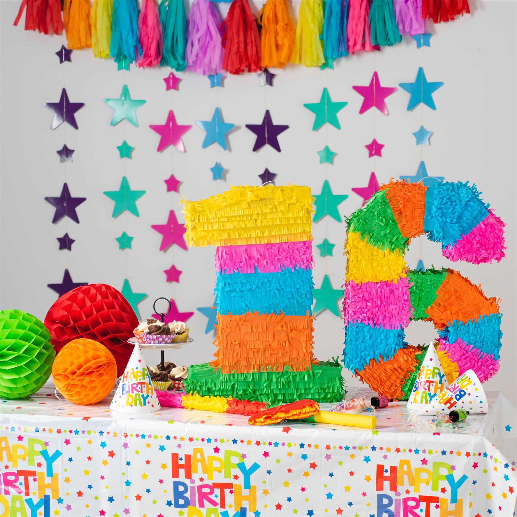 Party Pinatas Set with Stick & Blindfold Pink Stick Birthday Party Game - Picture 79 of 148