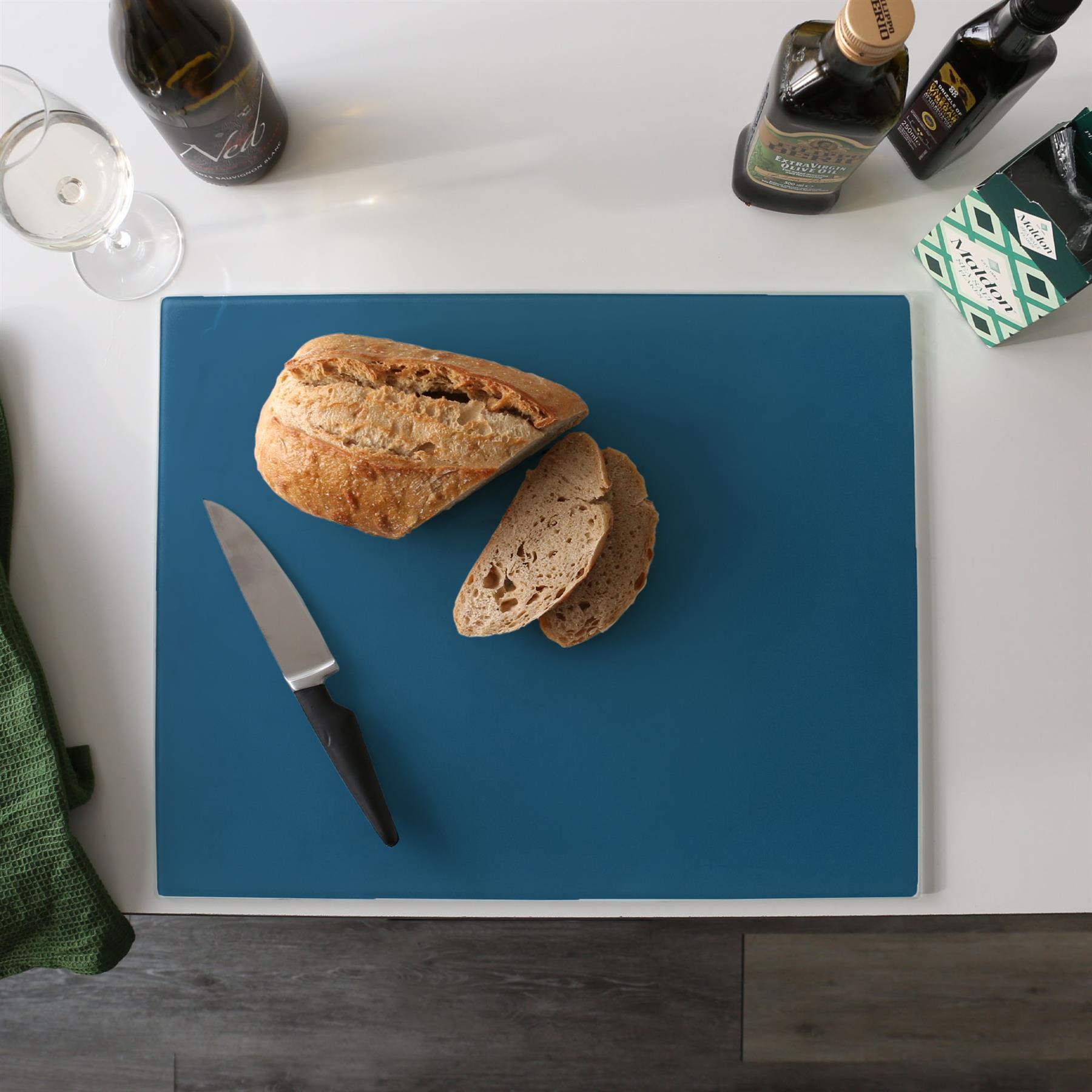 Rectangle Glass Chopping Board 50cm x 40cm Kitchen Worktop Saver - Picture 24 of 34