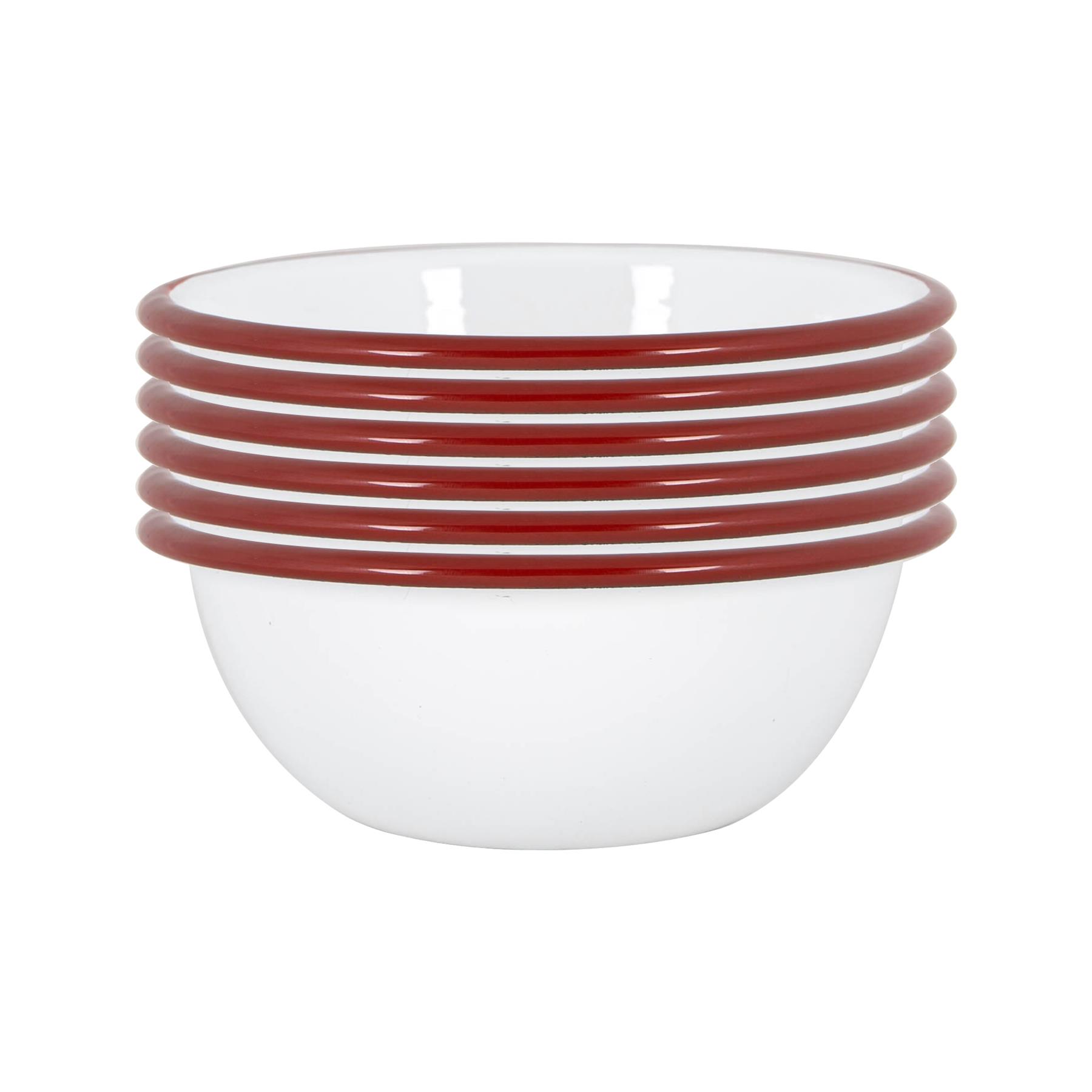 Cuencos de metal esmaltados blancos para el hogar al aire libre camping comedor platos de comida 16 cm - Imagen 26 de 35