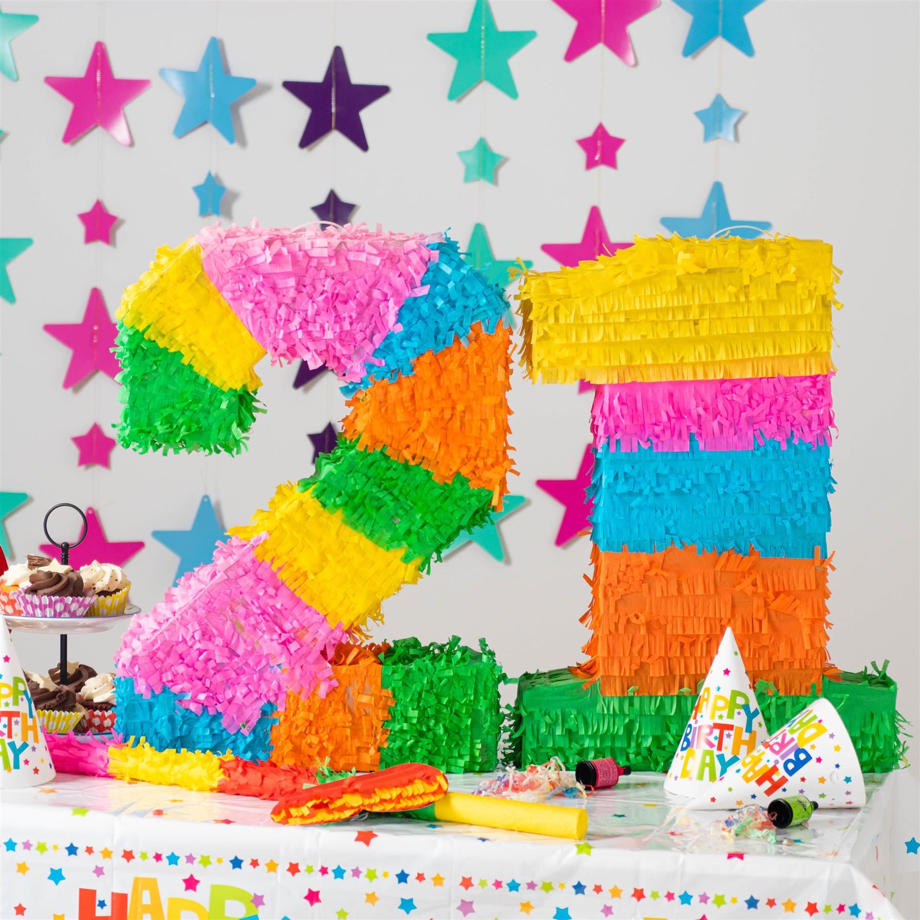 Party Pinatas Set with Stick & Blindfold Pink Stick Birthday Party Game - Picture 94 of 148