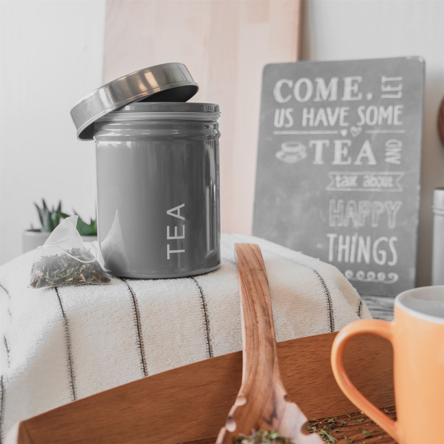 Juego de frascos redondos de metal para cocina té café azúcar cocina almacenamiento carrito frascos - Imagen 10 de 20