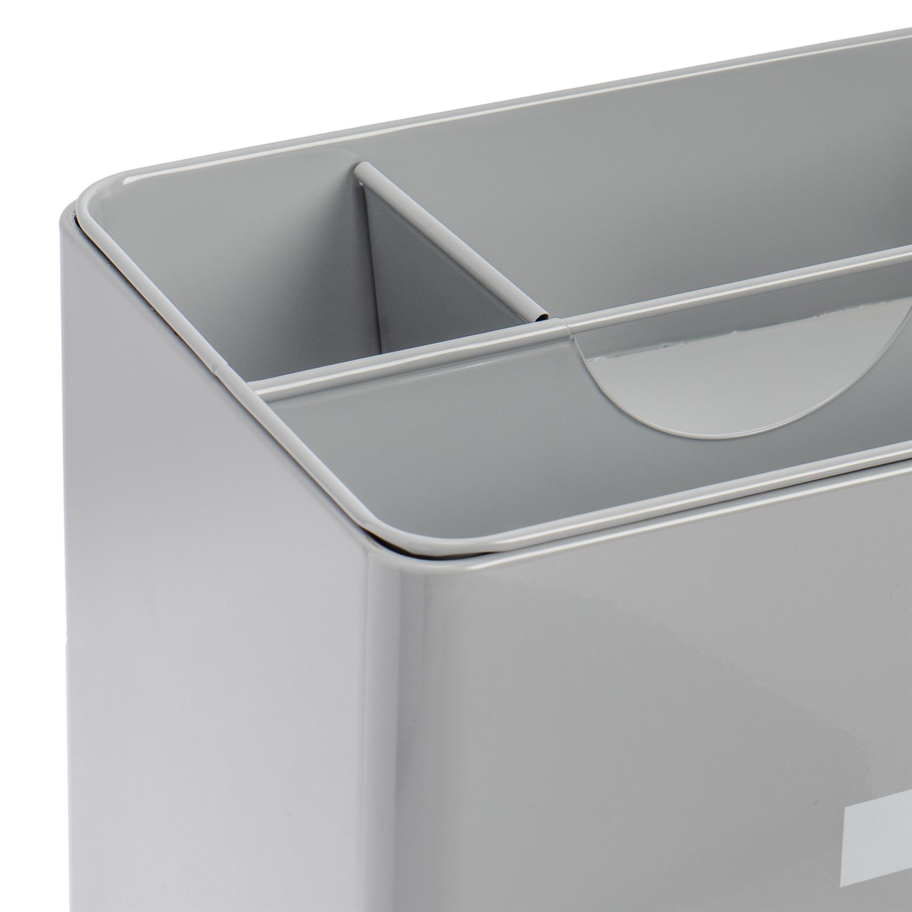 First Aid Medicine Storage Box in Vintage Metal Grey Container Tin