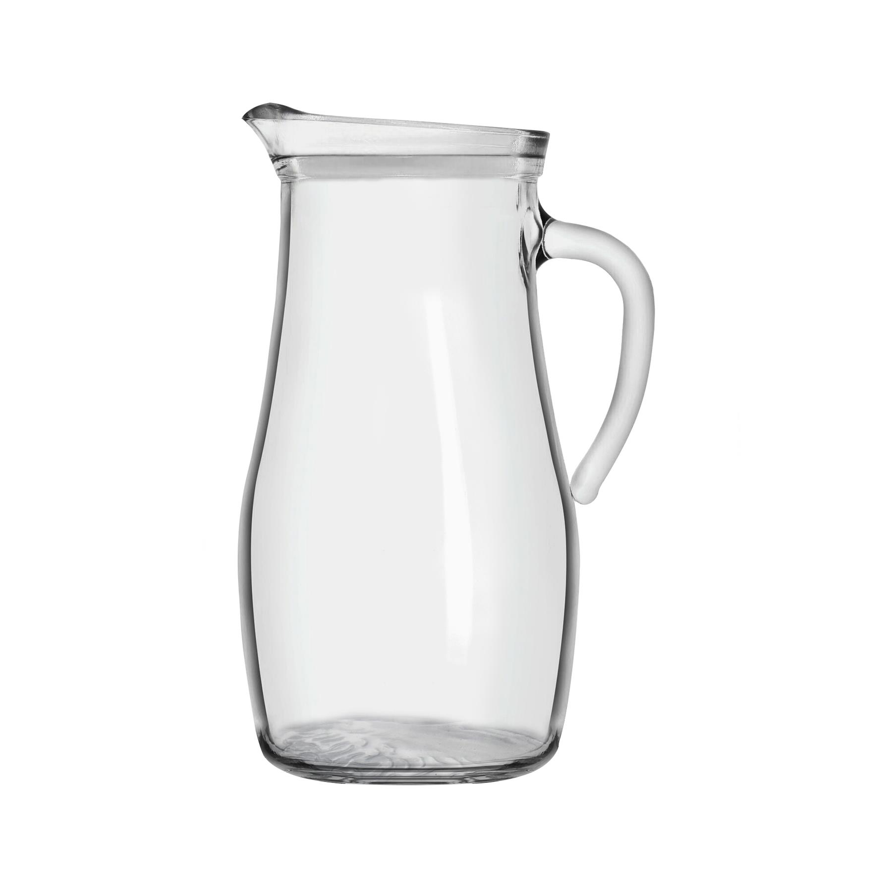 2x Tallo Glass Water Jug Pitcher Carafe Juice Milk Fridge 1.8 Litre