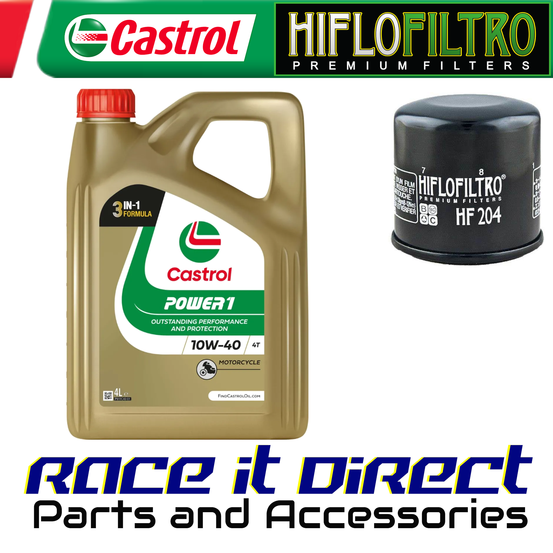 Service Kit for Kawasaki EX500 Ninja 500R 2004-2006 Castrol