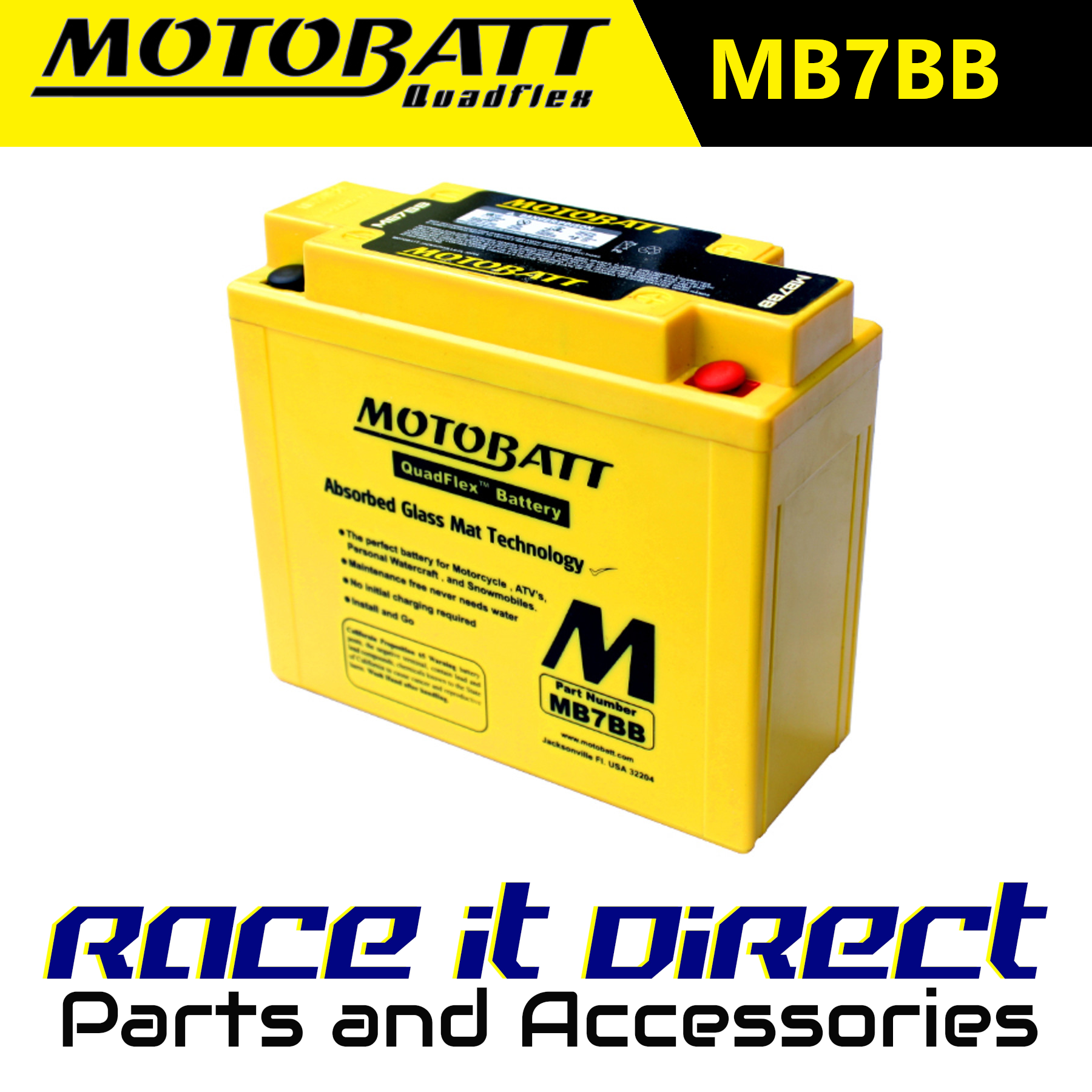 yama Motobatt Premium Battery for Yamaha YL2C YL2CM 100 1968 AGM | eBay