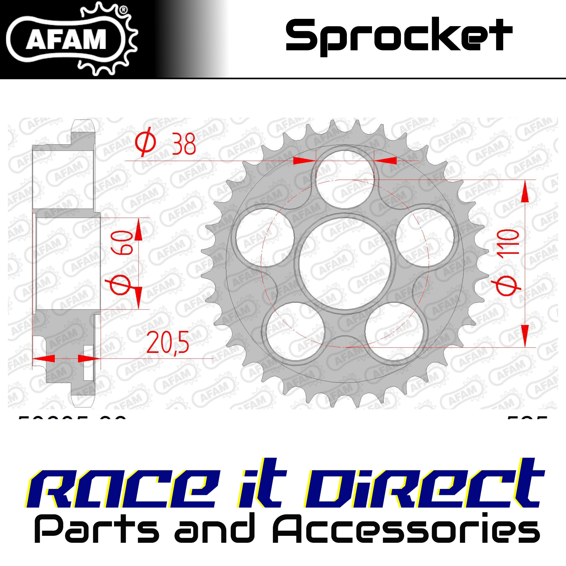 Sprocket for DUCATI 998 R 2002 36T Rear AFAM