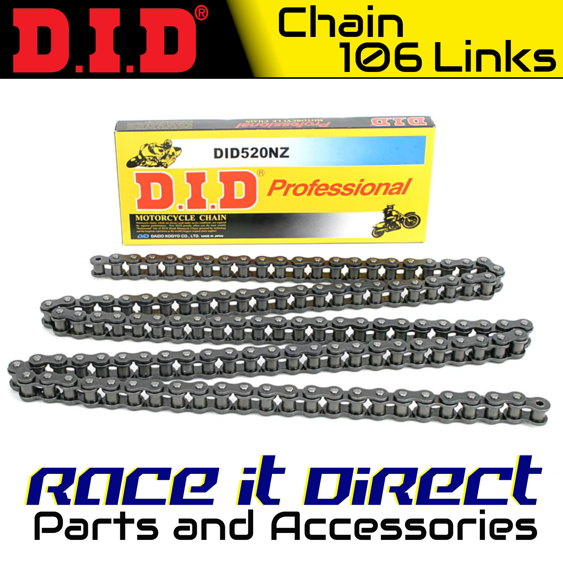DID Chain for Kawasaki ZX400 C2 (Z400F2) 1984-1987 Black NZ | eBay UK
