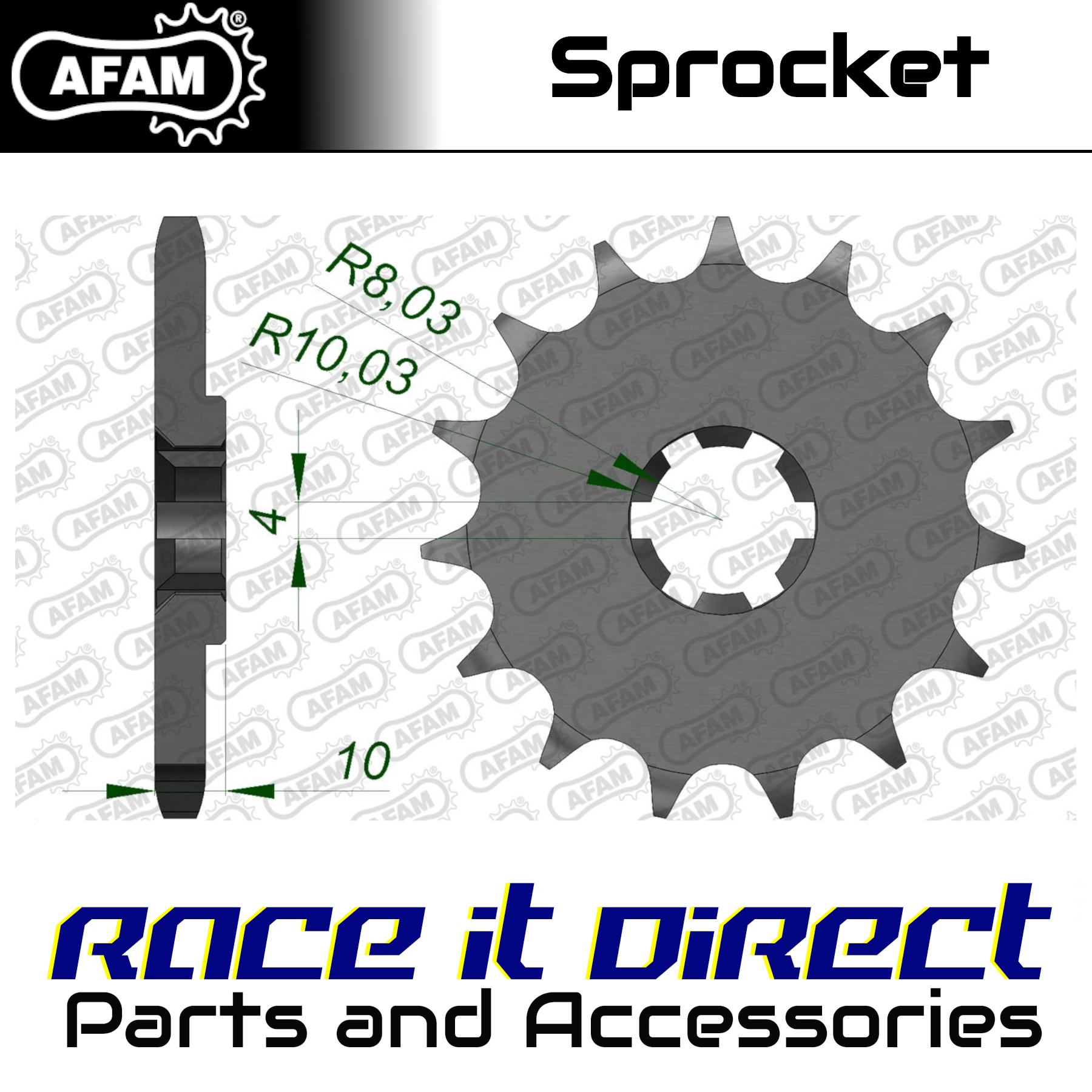 Sprocket for HYOSUNG GT 125 R 2006-2015 14T Front AFAM