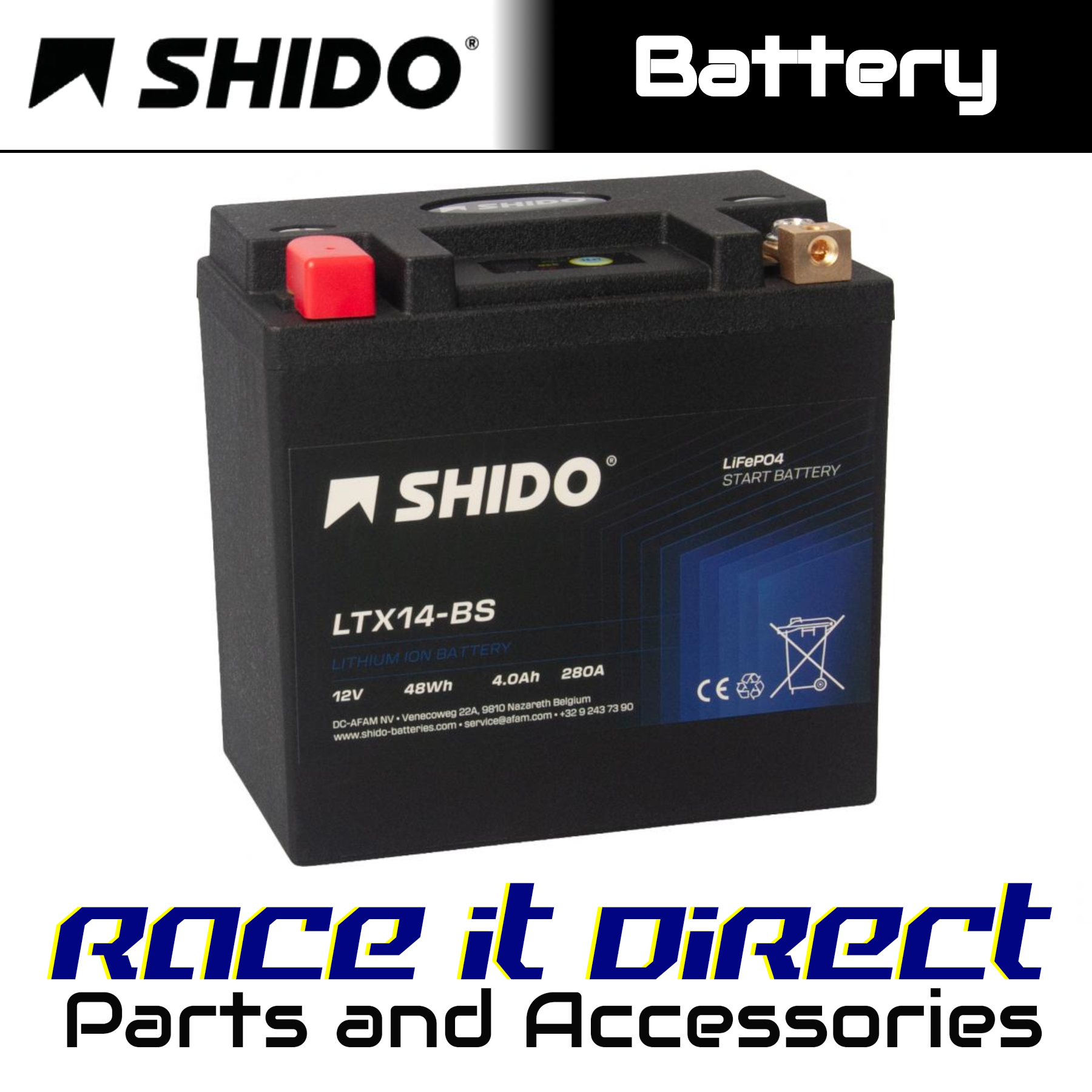 Battery for BMW F 800 ST 2004-2012 SHIDO