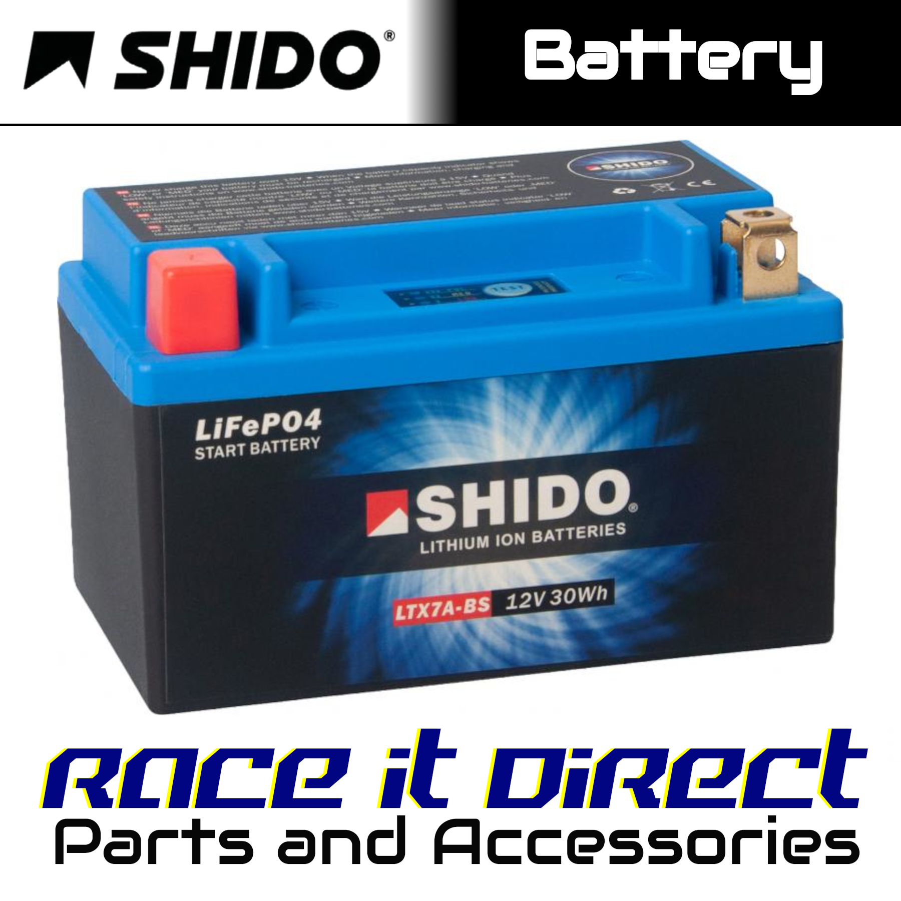 Battery for SYM 125 SR Symphony 2010-2015 SHIDO