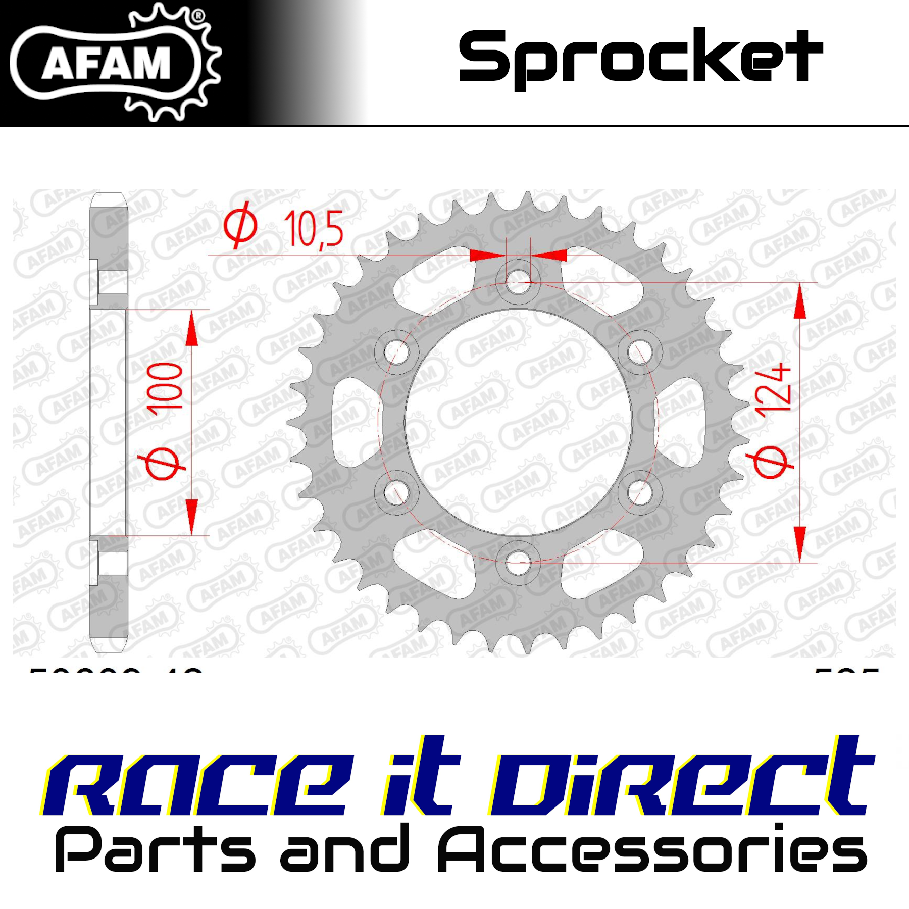 AFAM 50609-42 REAR STEEL 42T, 525