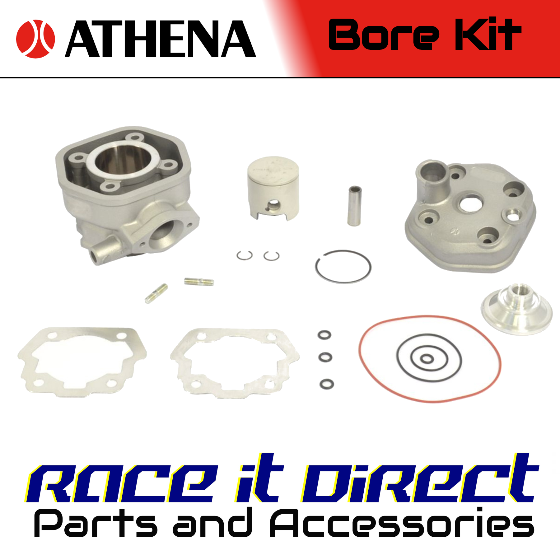 Big Bore Kit For Derbi GPR R 50 47.60mm +7.60mm Top, Piston, Head